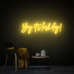 Yay It's Lash Day Neon Sign, Custom Lash Neon Art, Beauty Salon Decor, Home Decor Lash Led Sign, Custom Glow Welcome Sign New Business Gifts