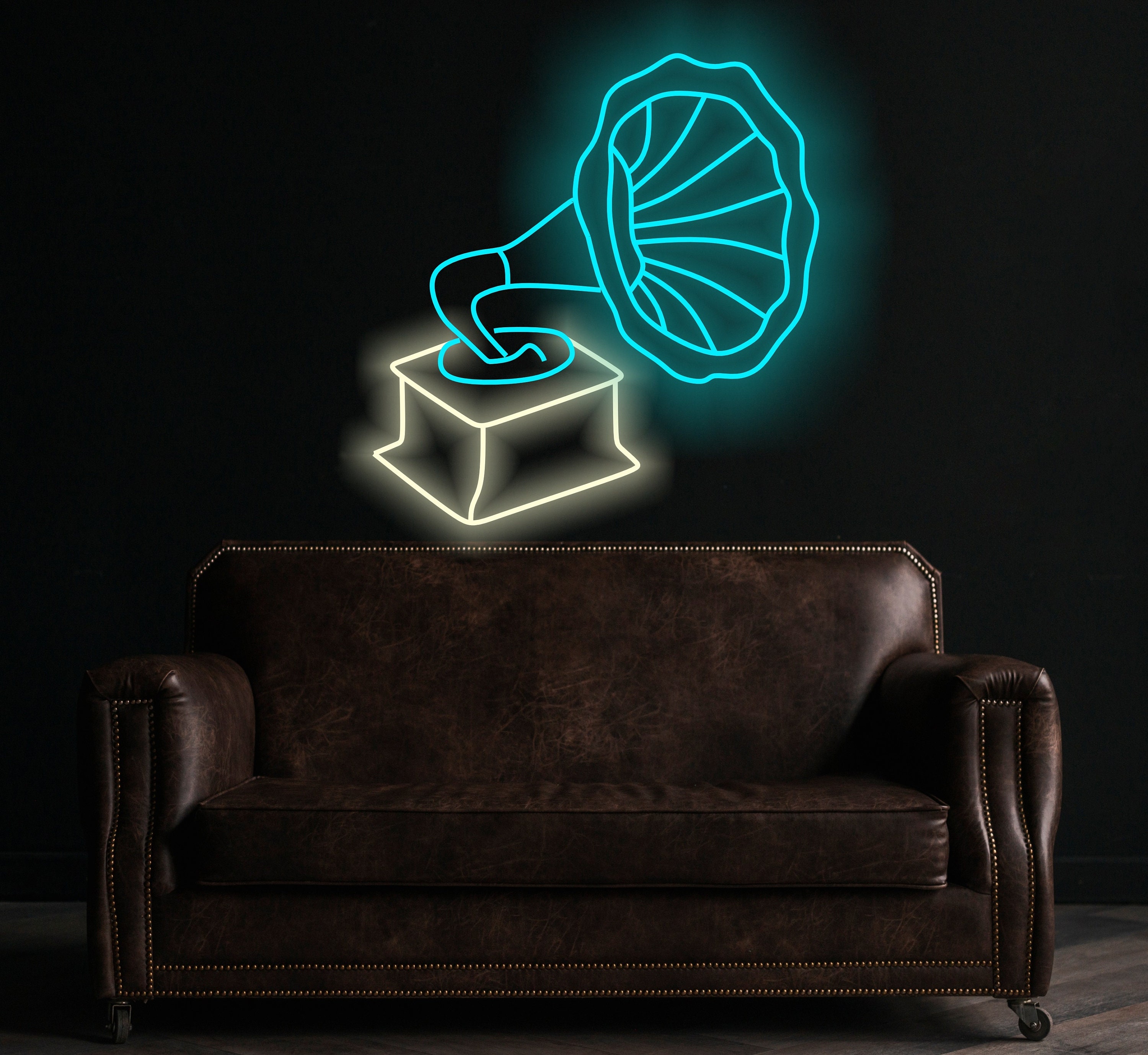 Patephone Neon Sign, Gramophone Neon Sign, Phonograph Neon Sign