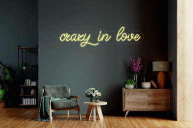 Crazy In Love - Led Neon Sign, Custom Wedding Decoration, Love Neon Sign, Gift For Her Neon Sign