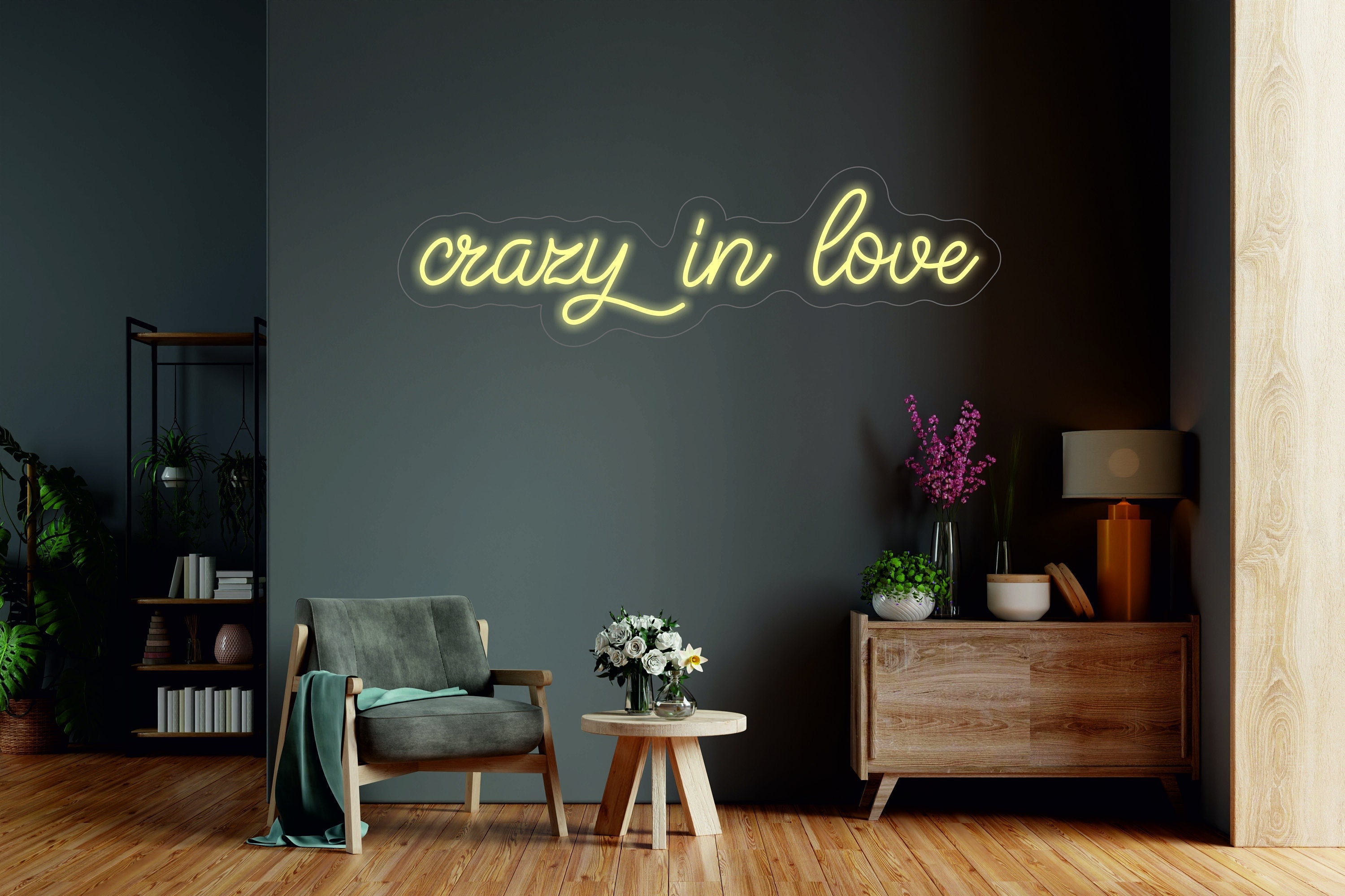 Crazy In Love - Led Neon Sign, Custom Wedding Decoration, Love Neon Sign, Gift For Her Neon Sign