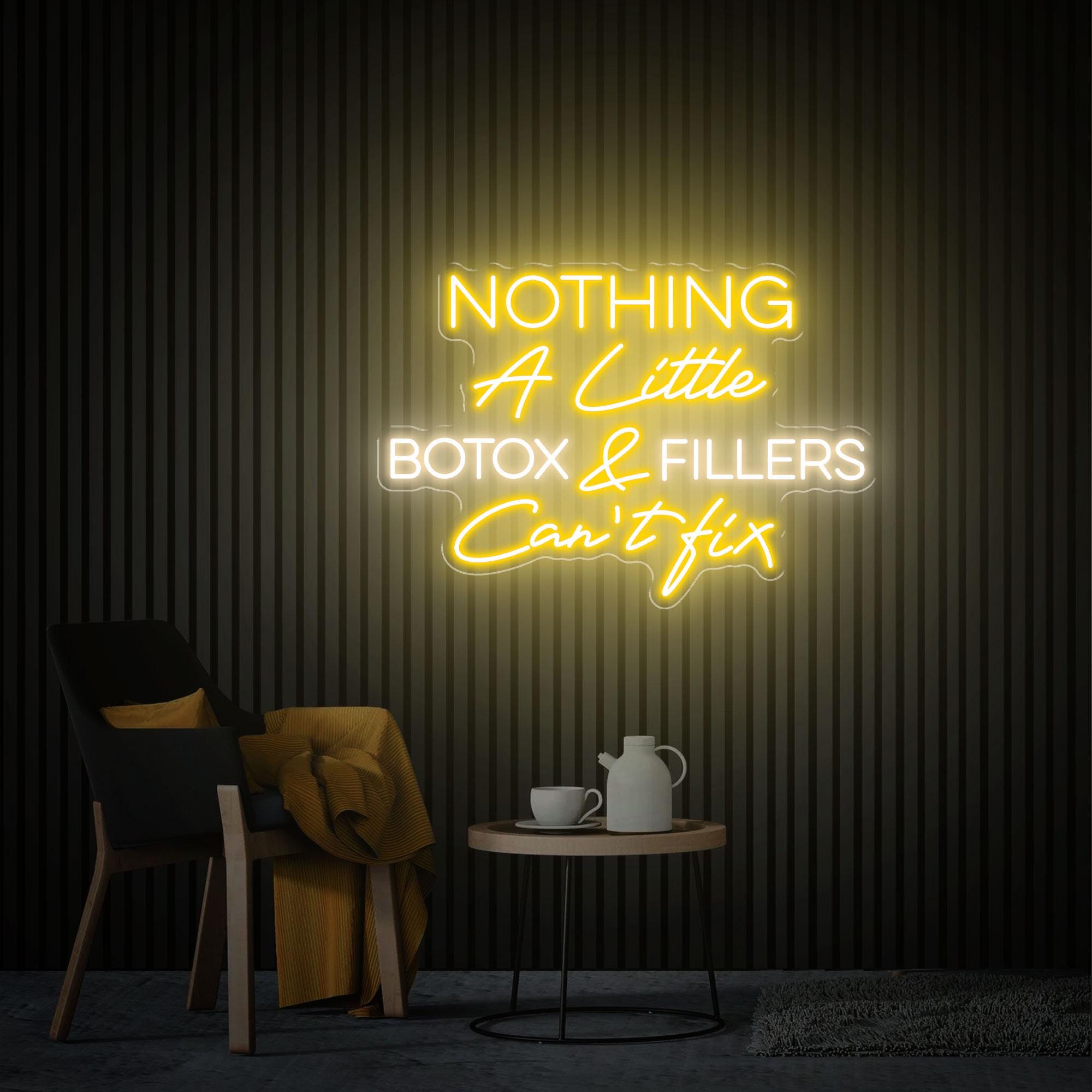 Nothing A Little Botox & Filler Can't Fix Neon Sign, Custom Business Sign, Medspa Decor LED Light, Beauty Salon Decor, Surgery Office Art