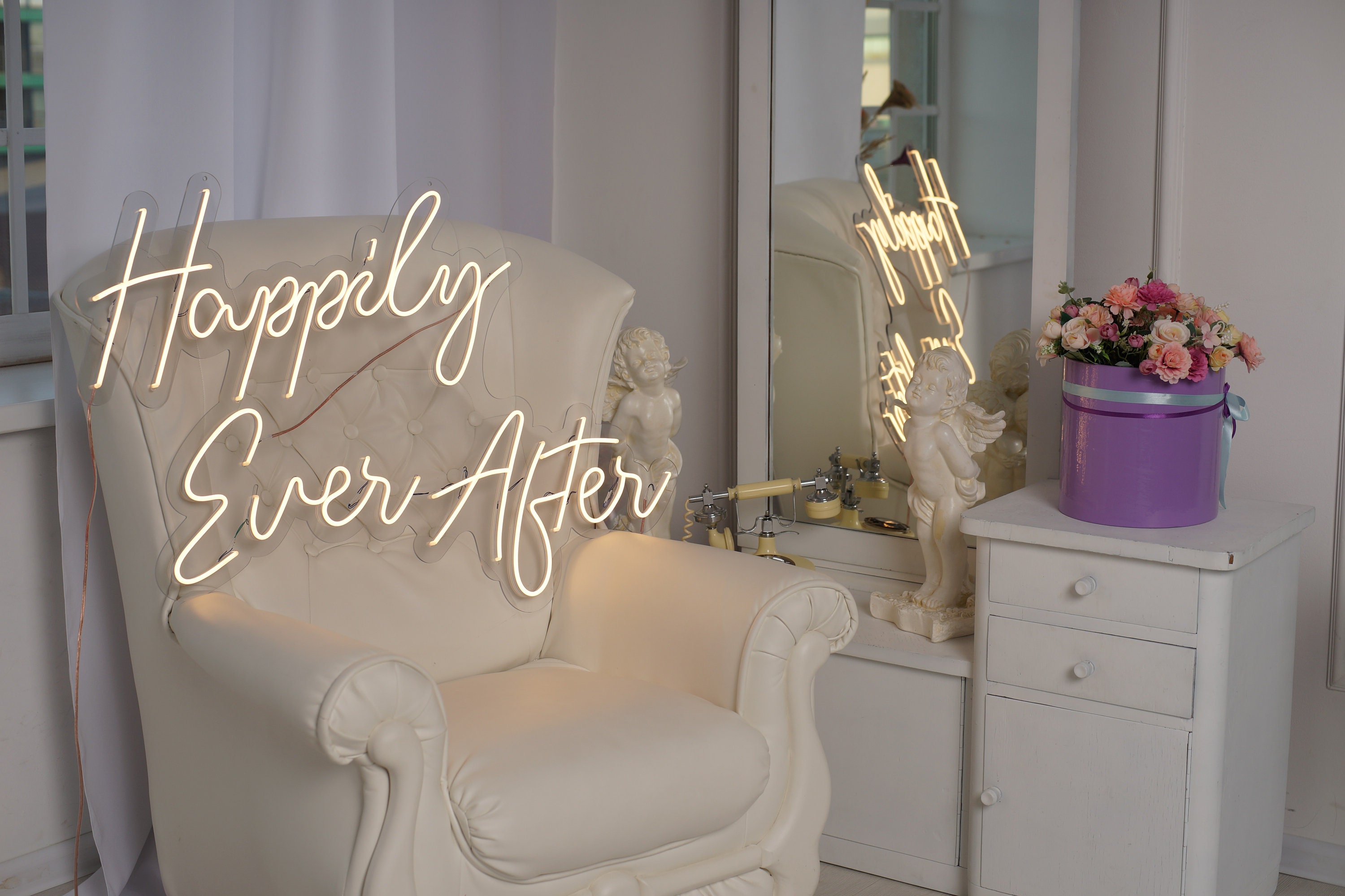 Happily Ever After Neon Sign, Custom Happily Ever After Neon Sign, Wedding Neon Sign, Happily Ever After Neon Sign For Wedding