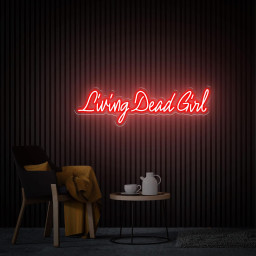 Living Dead Girl Neon Sign, Custom Goth Room Decor, Dark Humor Led Light Sign, Goth Style Bedroom Decoration, Gothic Birthday Gift