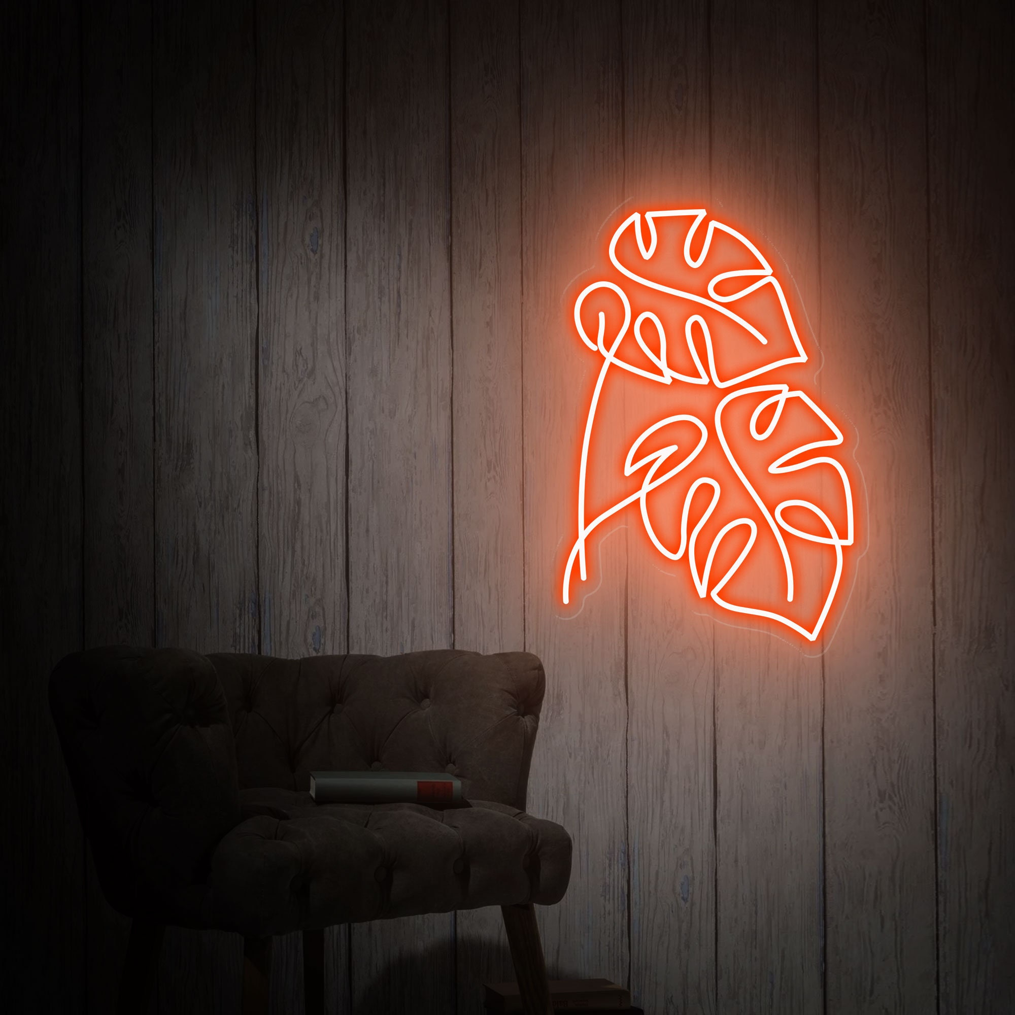 Monstera Leaf Neon Sign, Plant Neon Sign, Neon Monstera, Green Aesthetic, Bedroom Neon Sign, Green Lover, Leaf Neon Sign, Personalized Gift