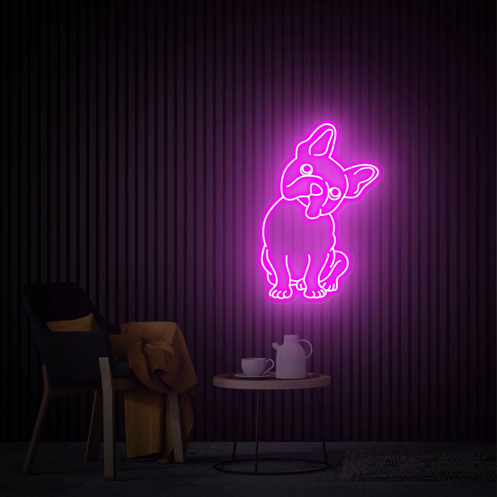 French Bulldog Neon Sign, French Bulldog Art, Custom Bulldog Neon Sign, Animal Signs Pet Wall Decor, Puppy Decor Glowing Sign Dog Lover Gift