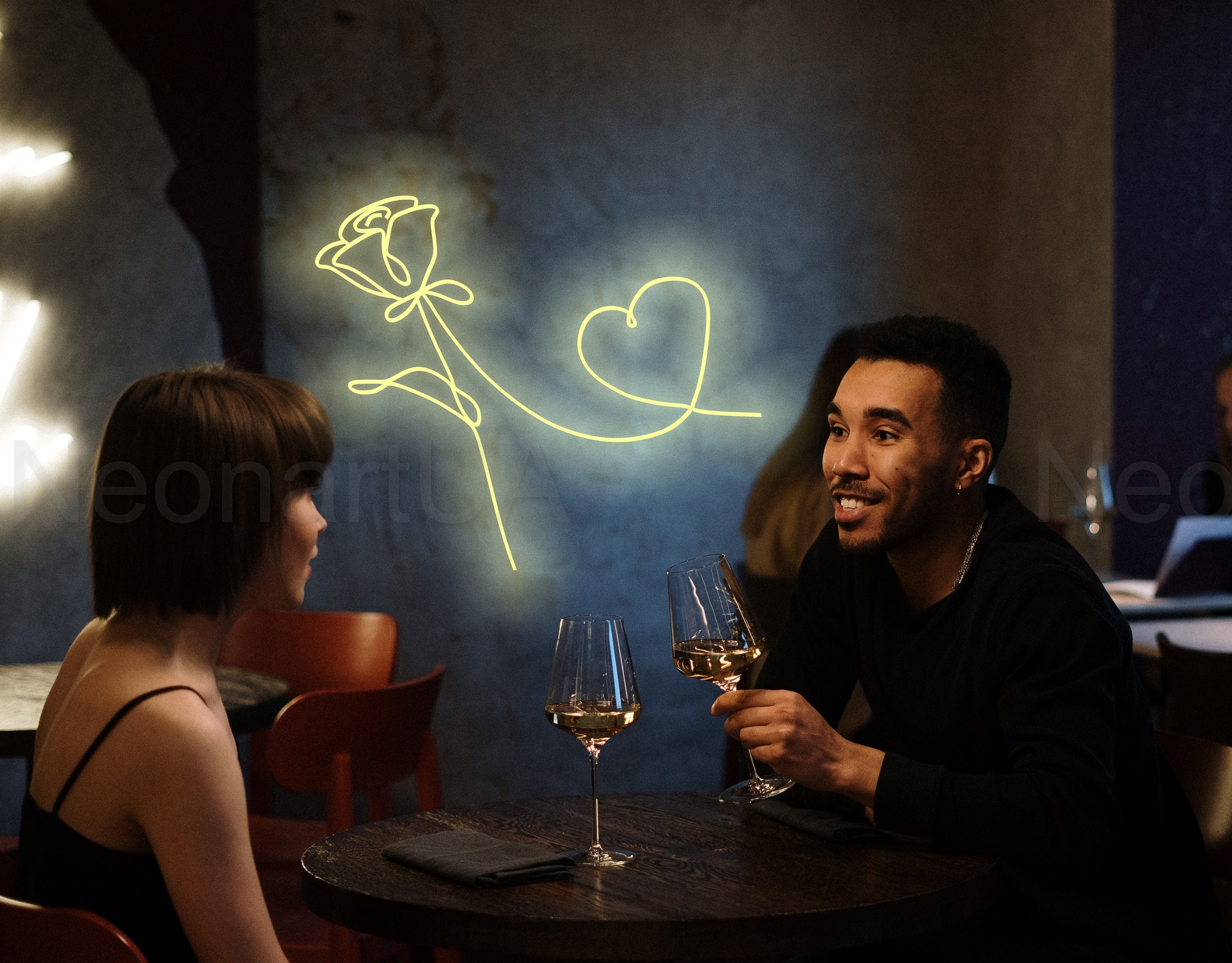 Rose Neon Light, Rose Neon sign, rose flower neon sign, Custom Flower Led Neon Light, Gifts for Her, Unique hand crafted, Gift For Her neon