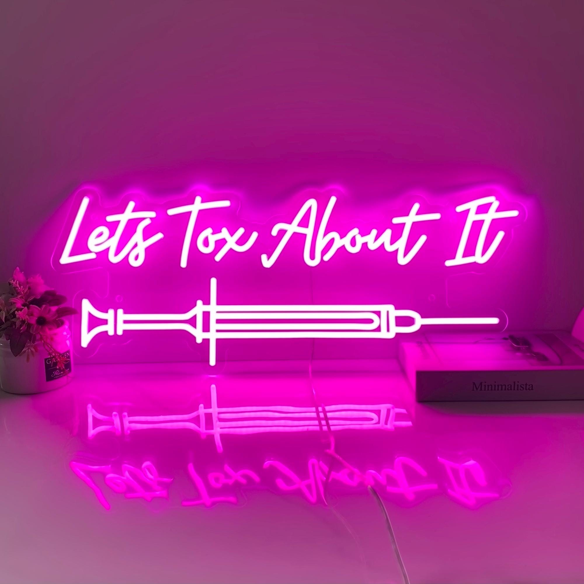 Lets TOX About It, Led Neon Light Signs, Botox Sign, Botox Artwork, Medspa Decor, Surgery Office Art, Injector Spa Studio Decoration