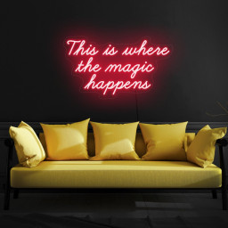 This Is Where The Magic Happens Neon Sign, Beauty Salon Neon Sign, Beauty Room Sign Decor, Girls Room Neon Sign, Beauty Studio Art Decor
