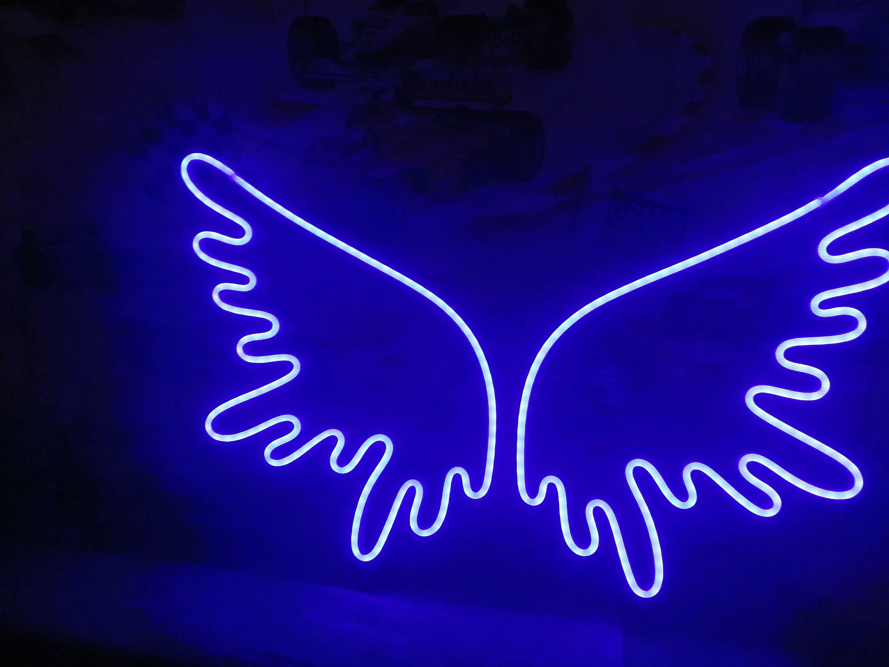 Angel Wings Neon Sign, Neon Wing Sign, Handmade Neon Sign Angel Wings, Unique Angel Wings Neon Sign Wall Decor