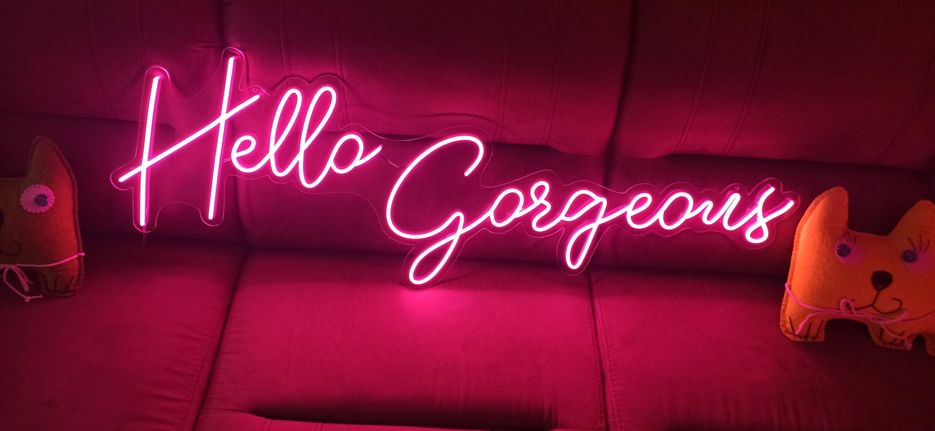 Hello Gorgeous Neon Sign, Wedding Neon Sign, Bridal Shower Sign, Affordable Neon Signs