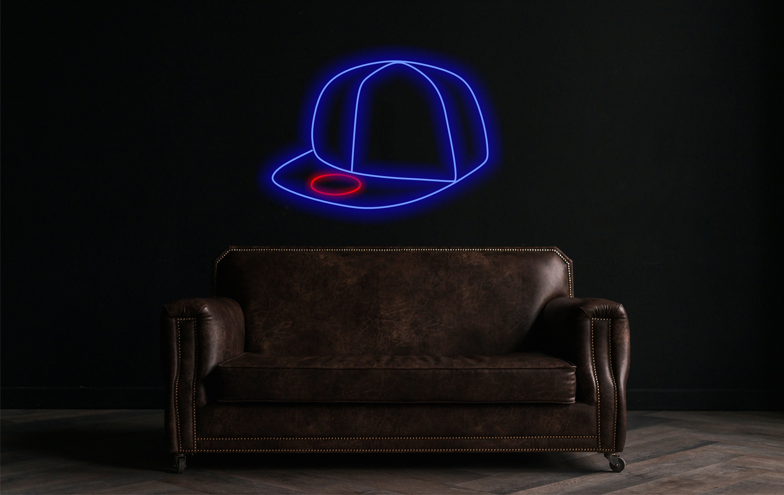 Baseball Cap Neon Sign, Neon Sign In The Shape Of A Hat, Baseball Hat Neon Light, Custom Baseball Cap Neon, Neon Sign For Hat Lover