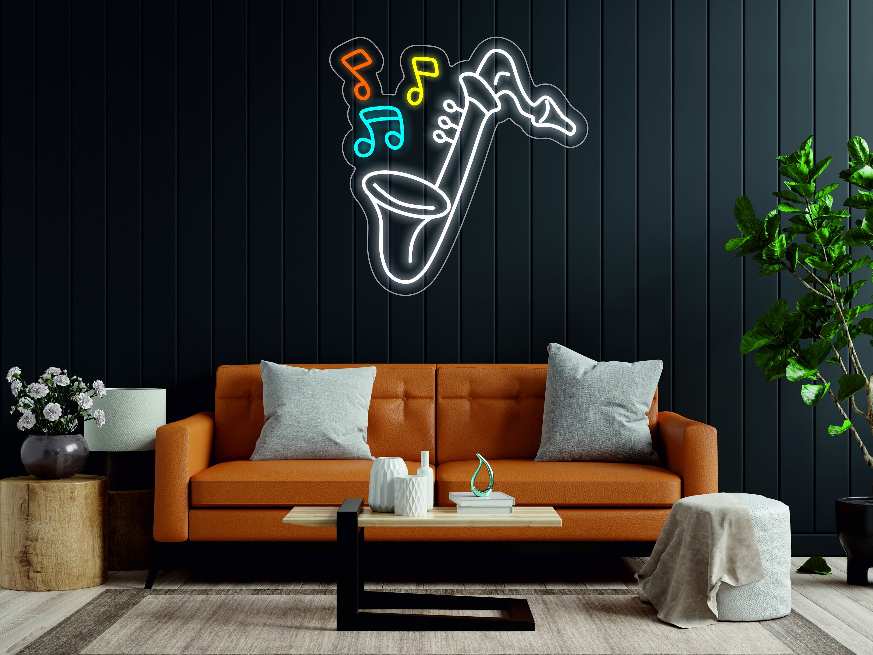 Saxophone Neon Sign, Music Jazz - Led Light Neon Sign