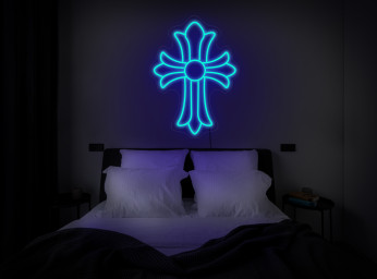 Cross Neon Sign, Gothic Cross Sign, Cross Led Sign, Jesus Neon Sign, Cross Gift, Christian Neon Sign, Cross Wall Art, Cross Wall Decor