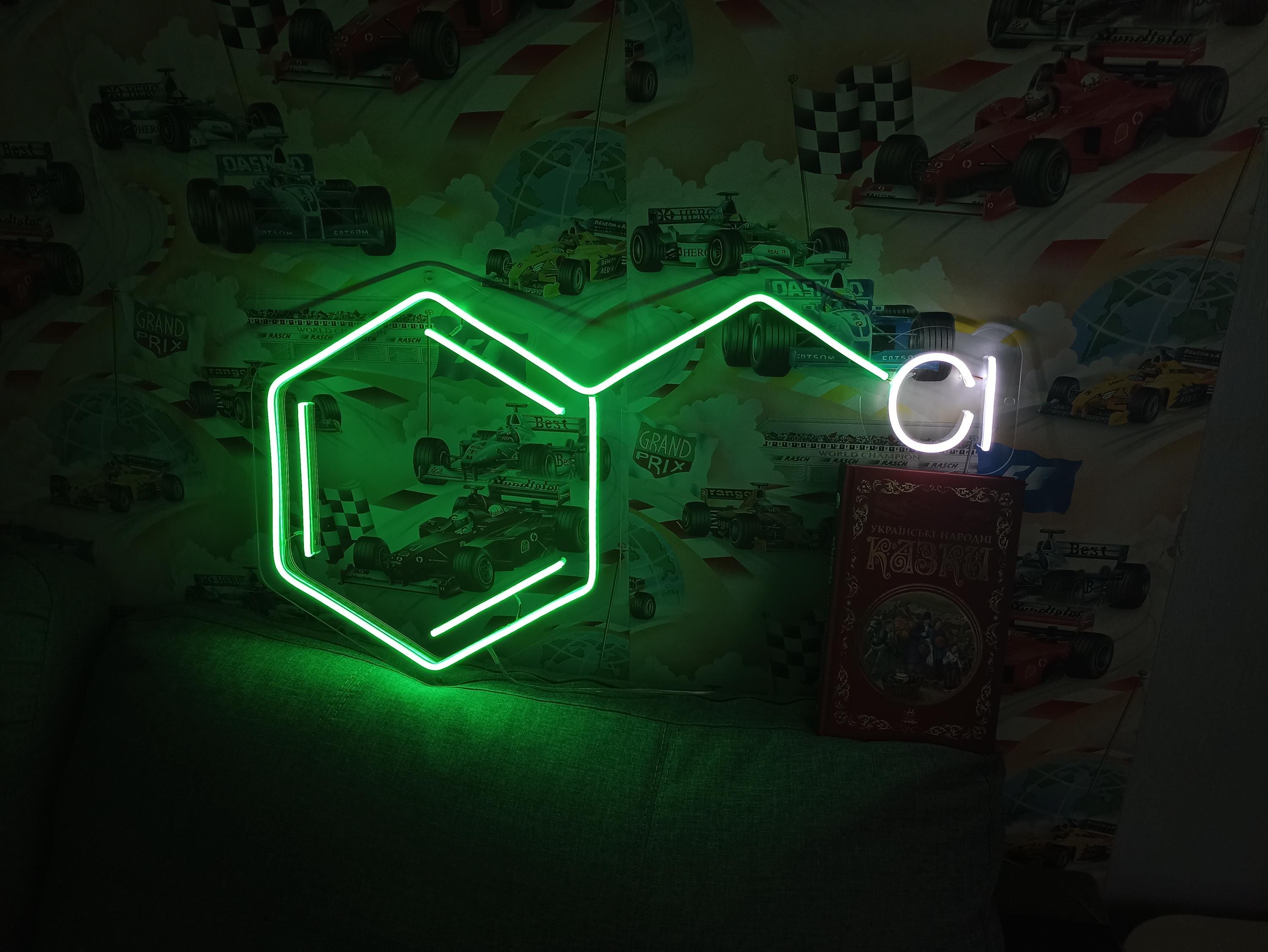 Molecule - Led Light Neon Sign Formula, Chlorine Molecule Neon Sign, Formula Chlorine Neon Sign