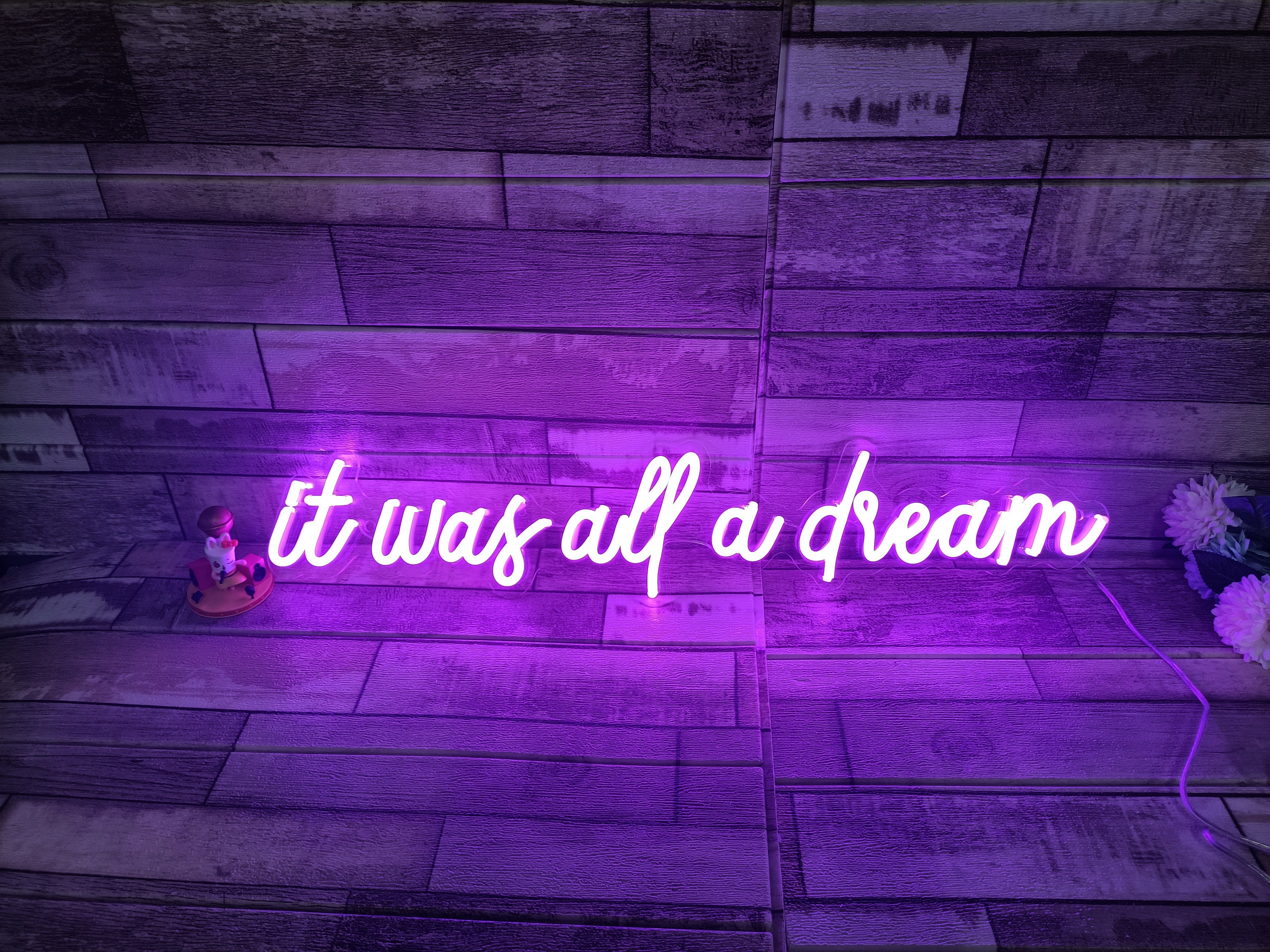 It Was All A Dream Neon Sign | Neon Lights Neon Sign Led Light, Custom Neon Sign, Wall Hangings Wall Decor, Housewarming Gift, Birthday Gift