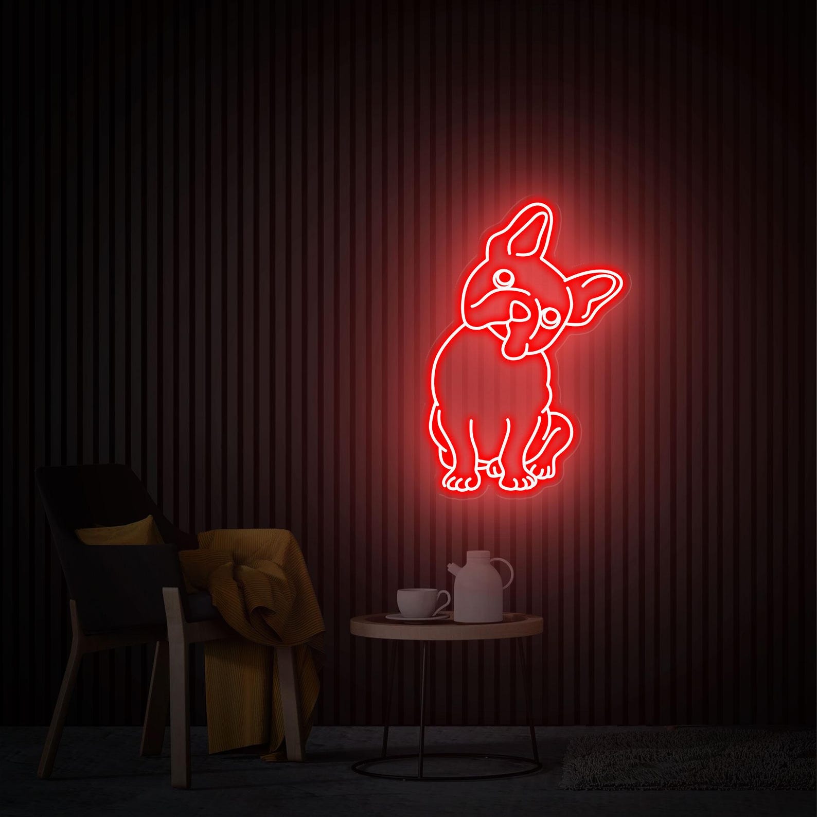 French Bulldog Neon Sign, French Bulldog Art, Custom Bulldog Neon Sign, Animal Signs Pet Wall Decor, Puppy Decor Glowing Sign Dog Lover Gift