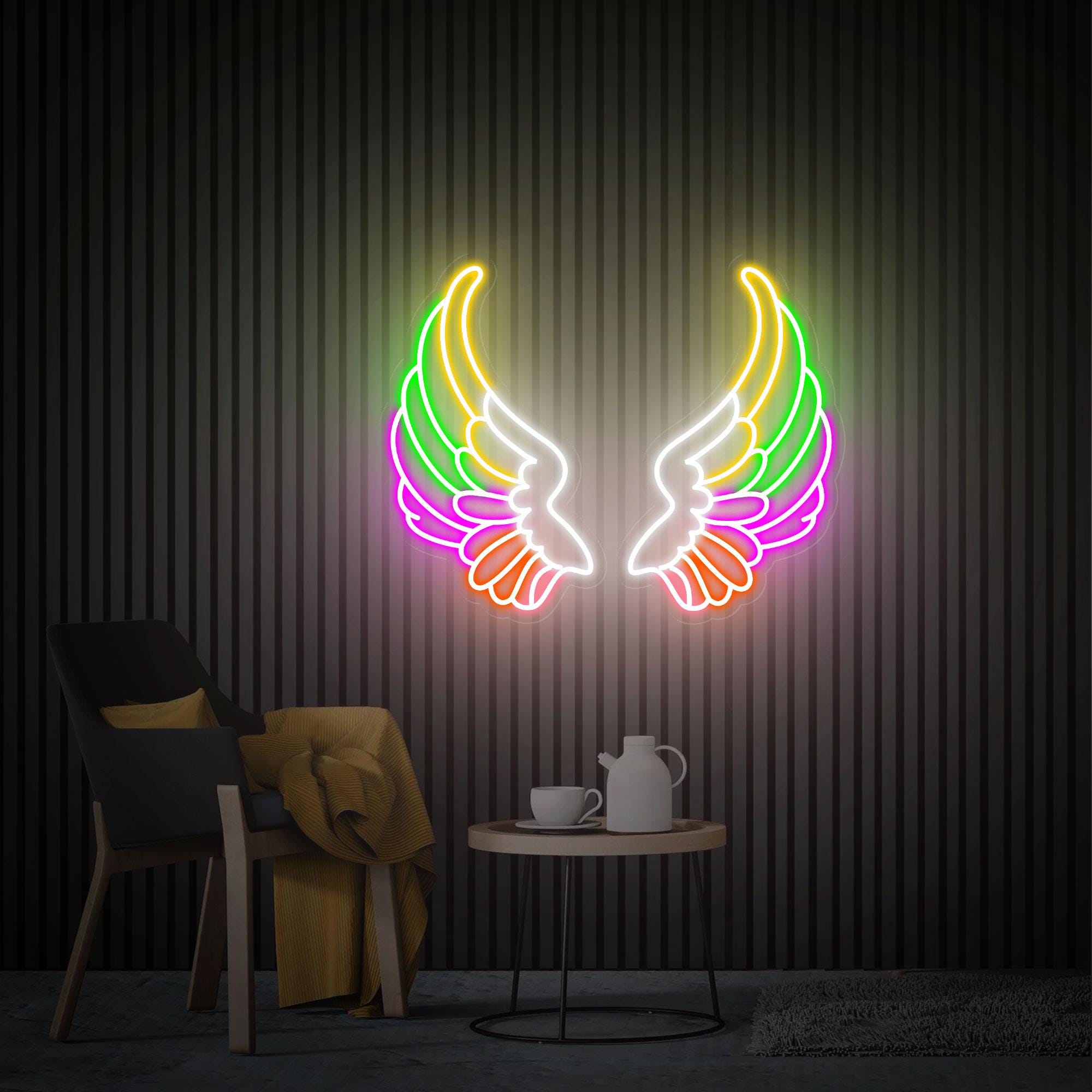 Wings Neon Sign, Angel Wings Led Neon Sign, Bar Salon Room Bedroom Sign, Custom Neon Sign,Party and Event Decoration, Gift For Her