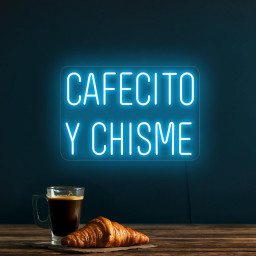 Cafecito Y Chisme Neon Sign, Coffee Neon Sign, But First Coffee Neon Sign, Cafe Neon Sign Restaurant, Coffee Bar Neon Sign, Coffee Art Decor