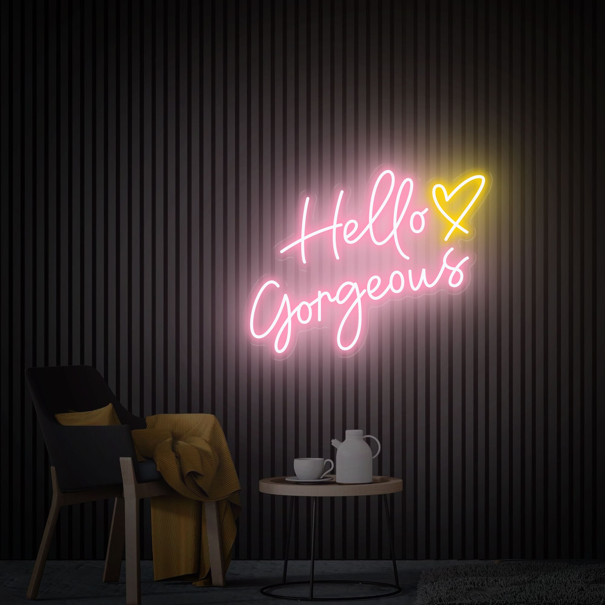 Hello Gorgeous Neon Sign, Custom Neon Sign Decor Home, Wedding Led Light Sign, Home Bedroom Wall Decor Beauty Salon Wall Decor