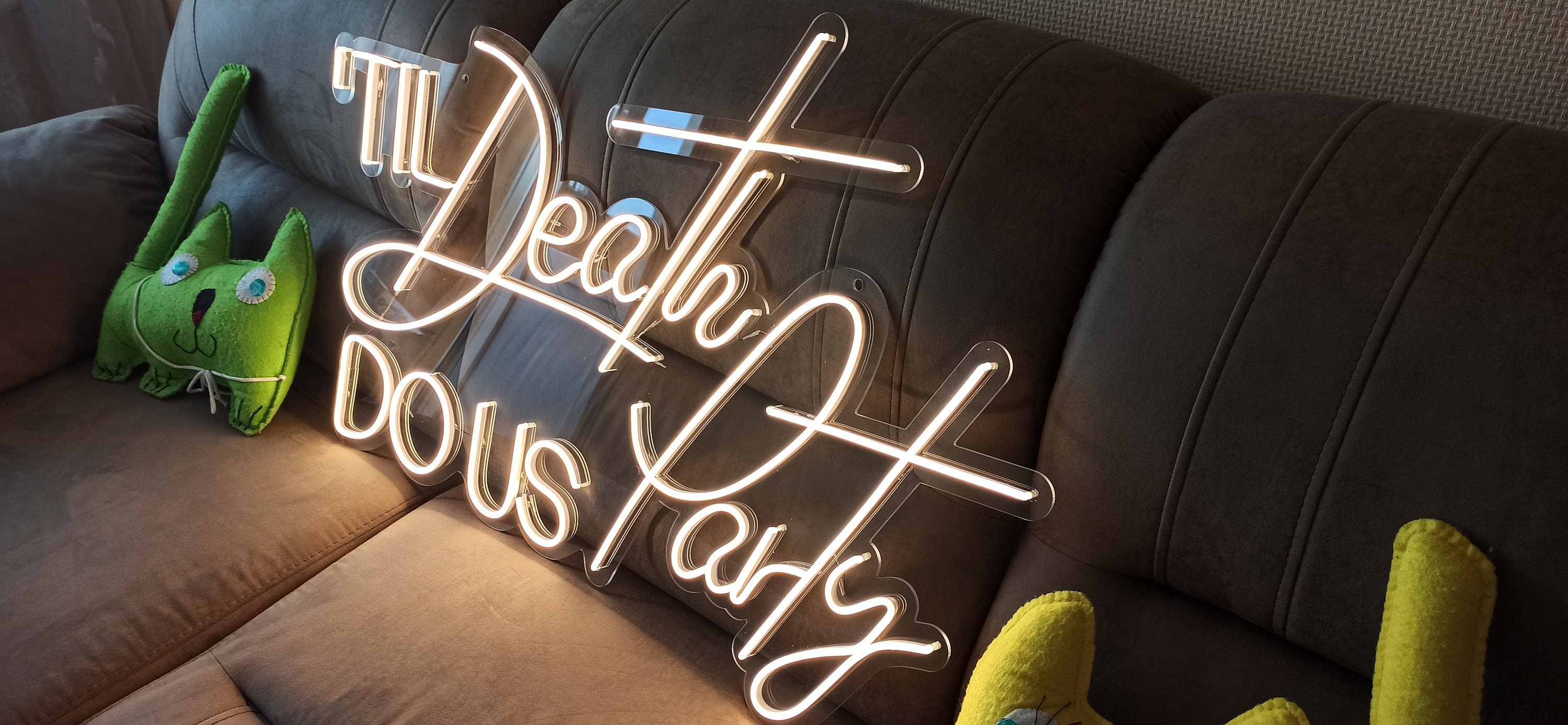 Til Death Do Us Party Neon Sign, Wedding Decor Neon Sign, Happily Neon Signs, Home Decor Neon Sign, Wedding Decor