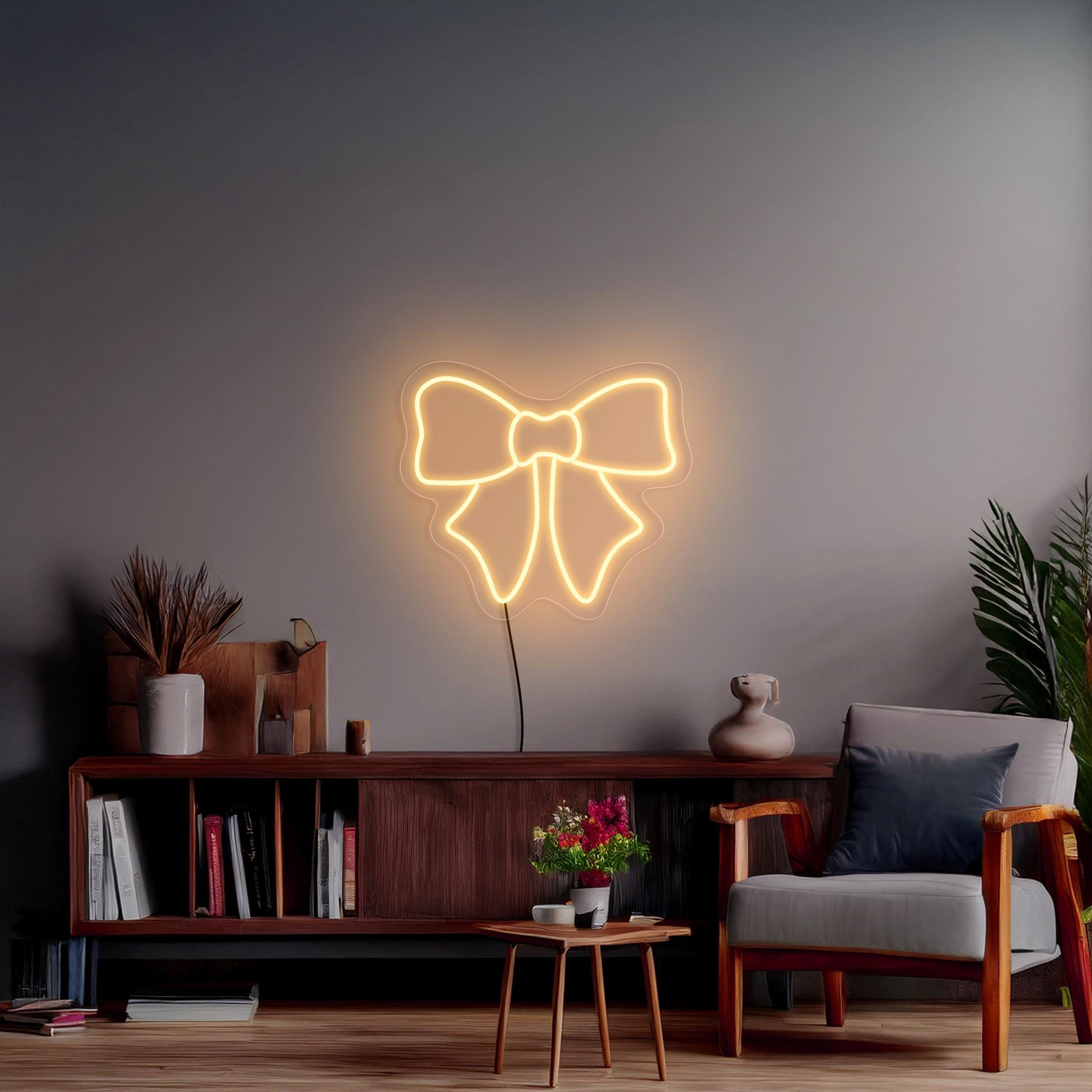 Cute Bow Neon Sign, Girls Room Neon Sign, Pink Neon Sign, Bow Led Sign, Neon Sign Bedroom, Gift For Girl, Bow Lamp, Girls Room Art Decor
