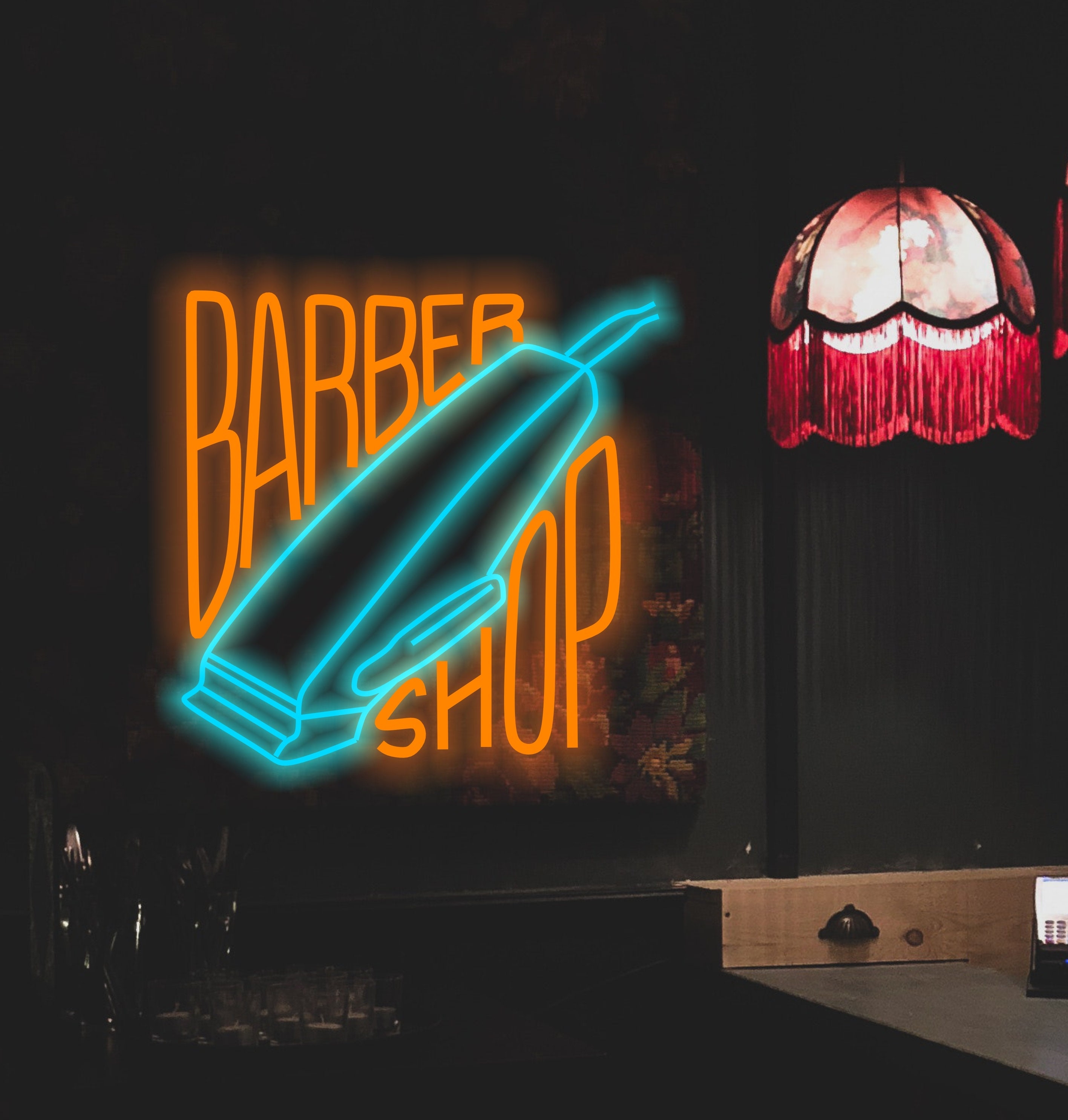 Barber Shop Haircuts And Shaves Neon Sign, Barber Shop Beauty Salon Neon Sign, Barber Shop Personalized Led Sign, Barber Shop Wall Art Light