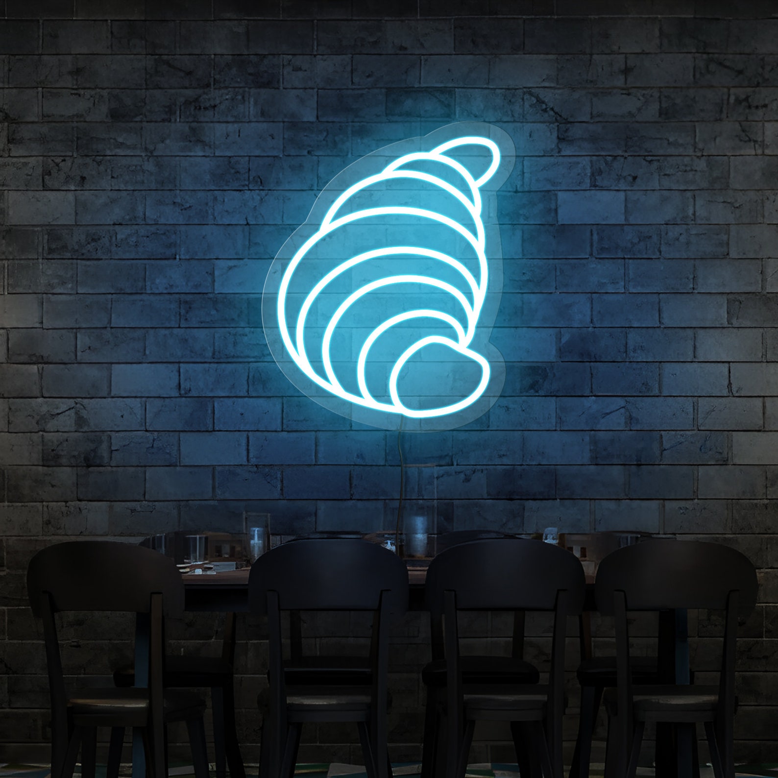 Croissant Neon Sign, Bakery Neon, Food Neon Sign, Baking Neon, Neon Sign Kitchen, Croissant Wall Art, Croissant Decor