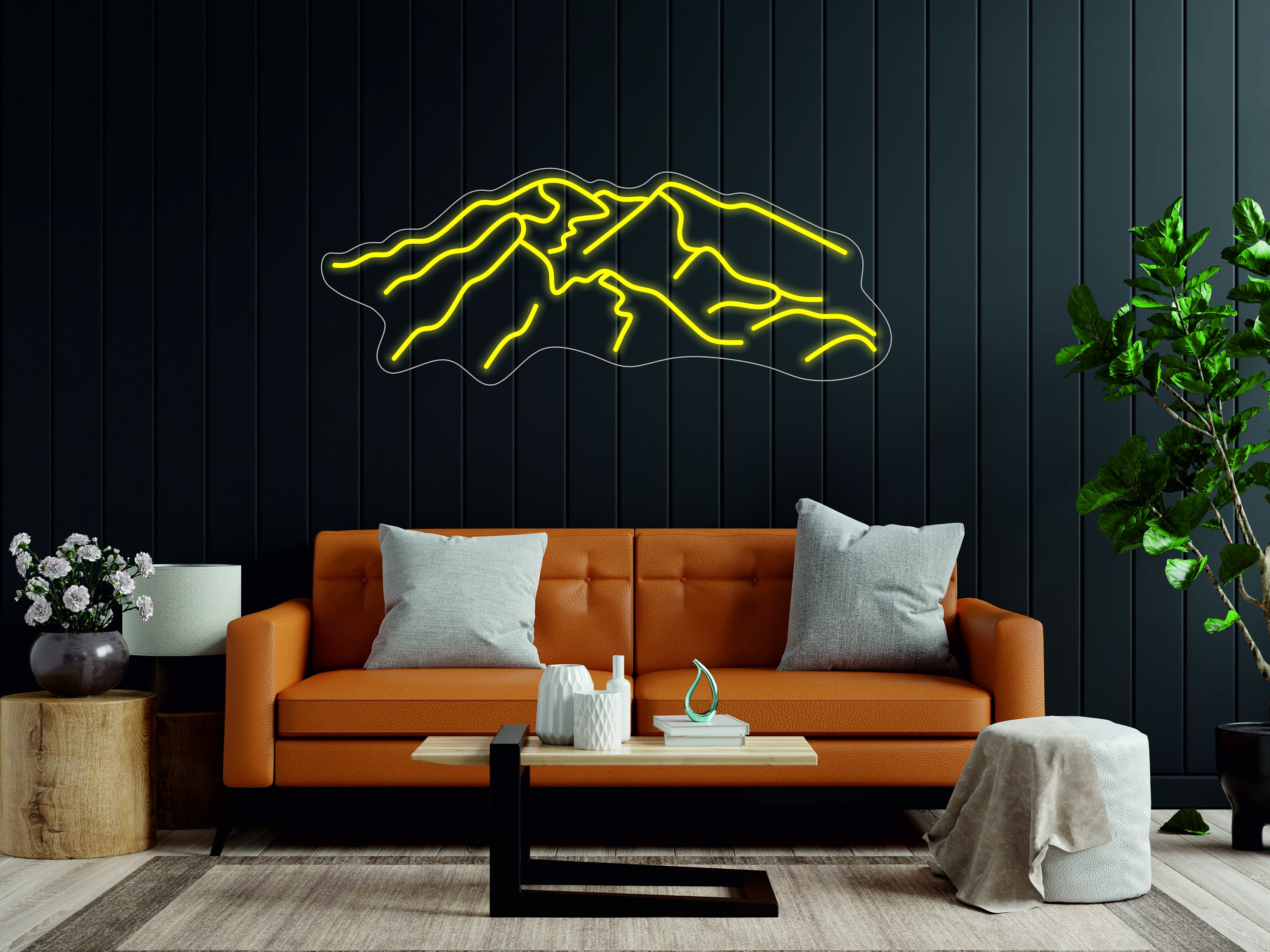 Denali Mountains - LED Light Neon Sign, Custom Mountains