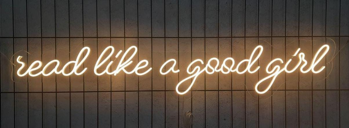 Read Like A Good Girl Neon Sign, Reading Neon Sign, Bookworm Neon Sign, Book Neon Sign, Bookworm Gift, Bookish Neon Sign, Library Sign Decor