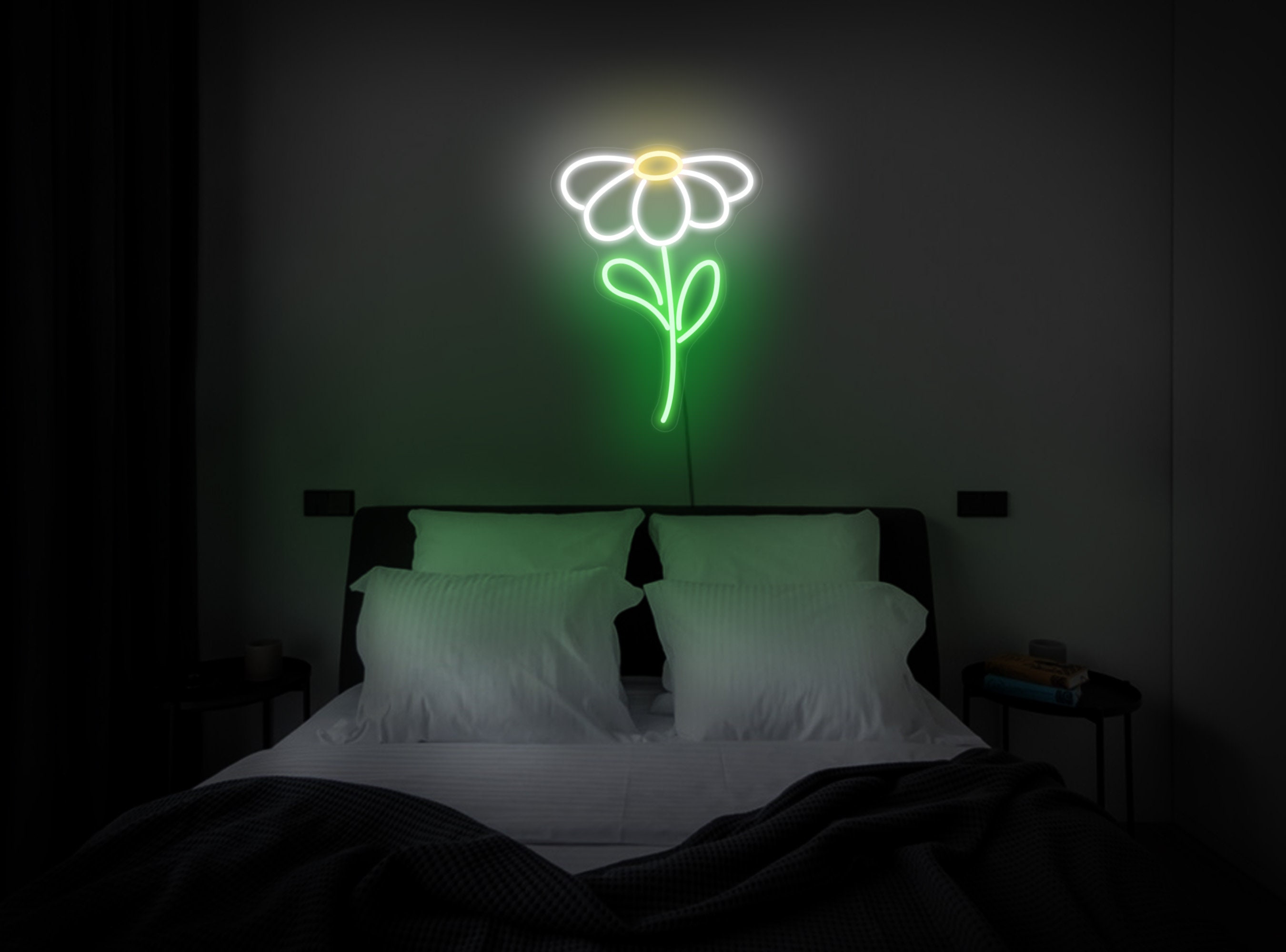 Daisy Neon Sign, Daisy Led Sign, Daisy Light Sign, Flower Neon Sign Wall Decor, Floral Neon Sign, Chamomile Neon Sign, Flower Led Sign