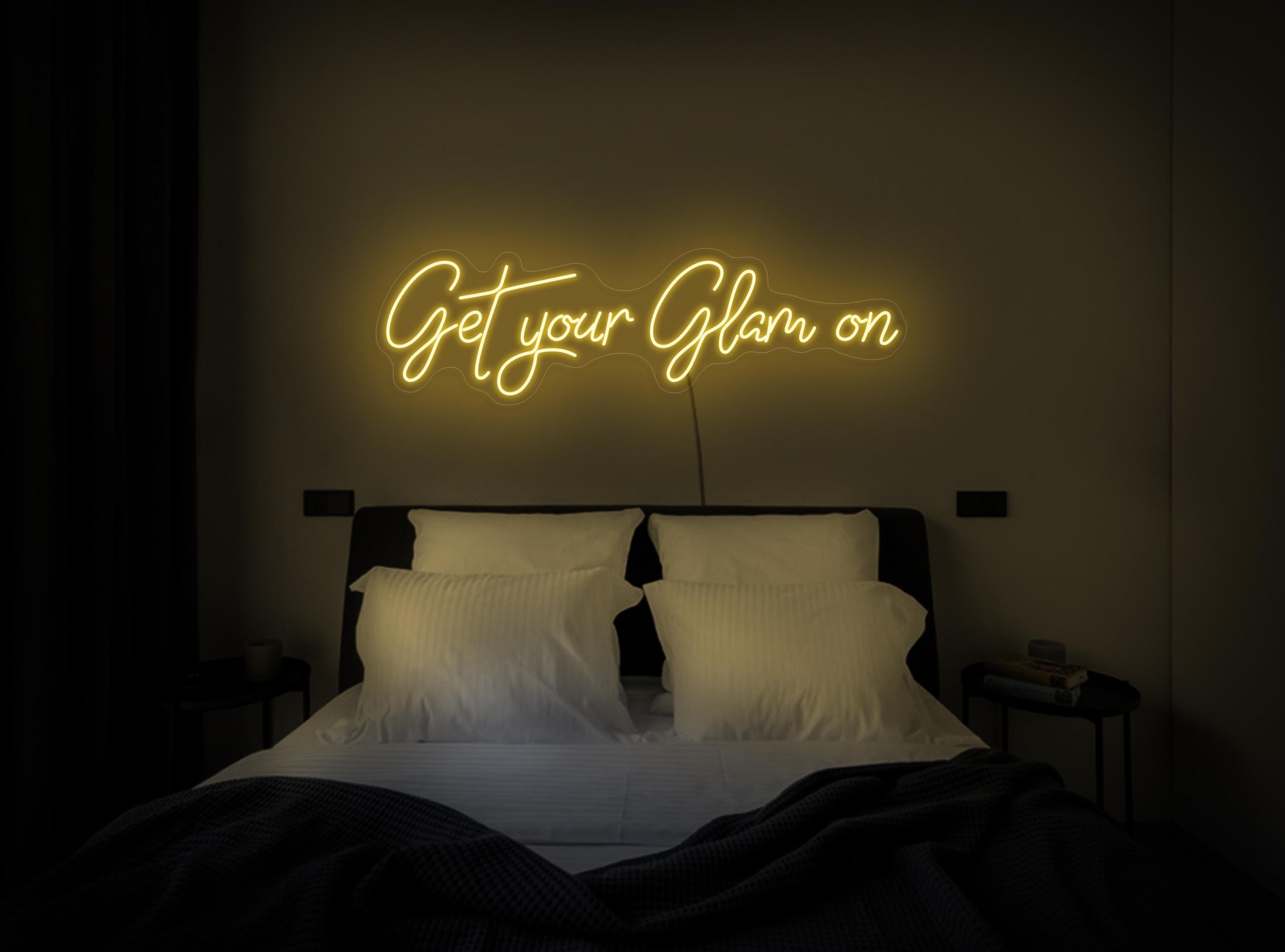 Get Your Glam On Neon Sign, Beauty Salon Neon Sign, Beauty Led Sign, Beauty Studio Neon Sign Decor, Beauty Room Sign, Glam Neon Sign Decor
