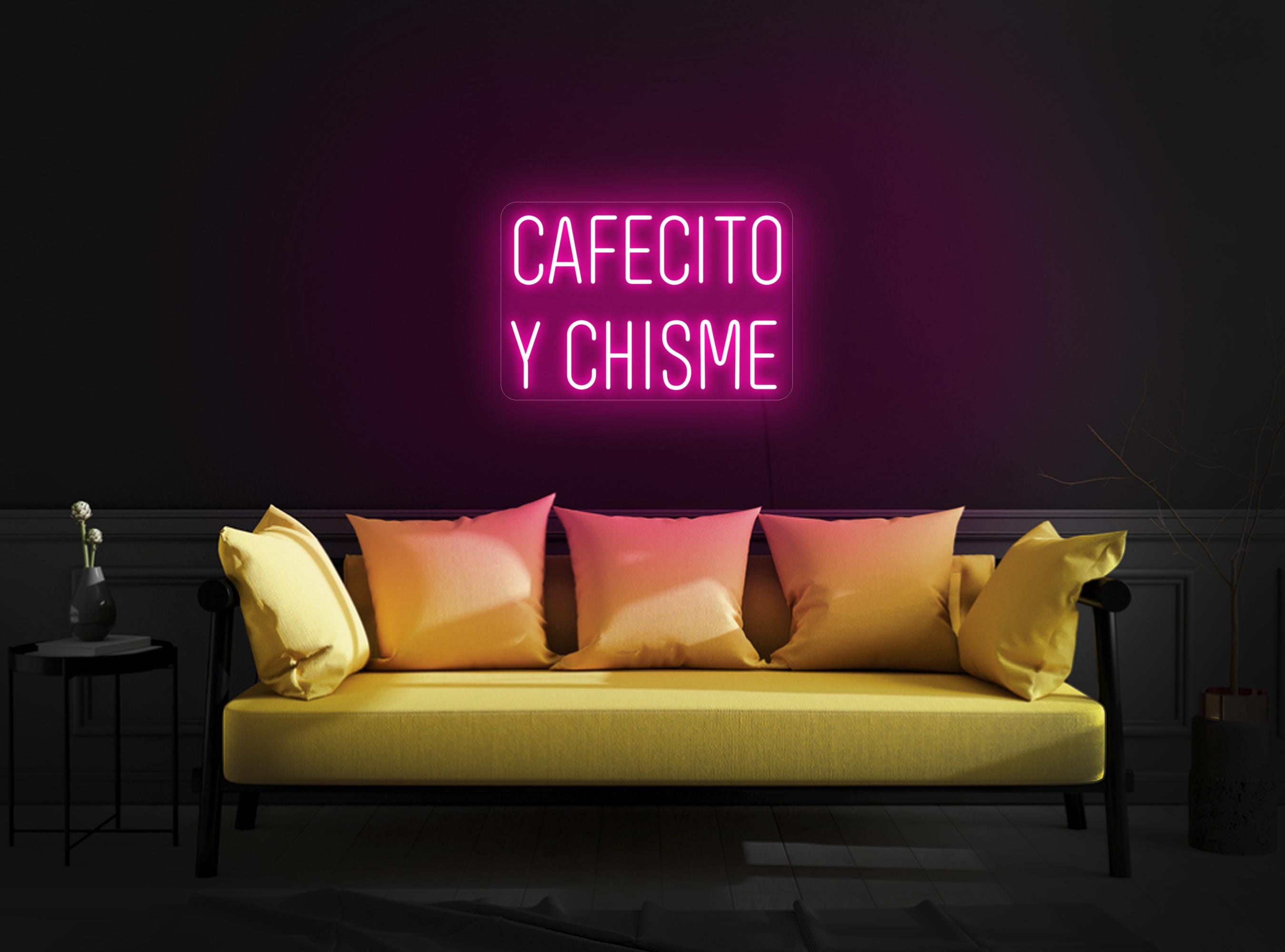 Cafecito Y Chisme Neon Sign, Coffee Neon Sign, But First Coffee Neon Sign, Cafe Neon Sign Restaurant, Coffee Bar Neon Sign, Coffee Art Decor