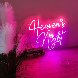 Heaven's Night Neon Sign | Custom Neon Lights Sign | Wedding Neon Sign | Led Neon Sign Bedroom, Game Room Wall Decoration
