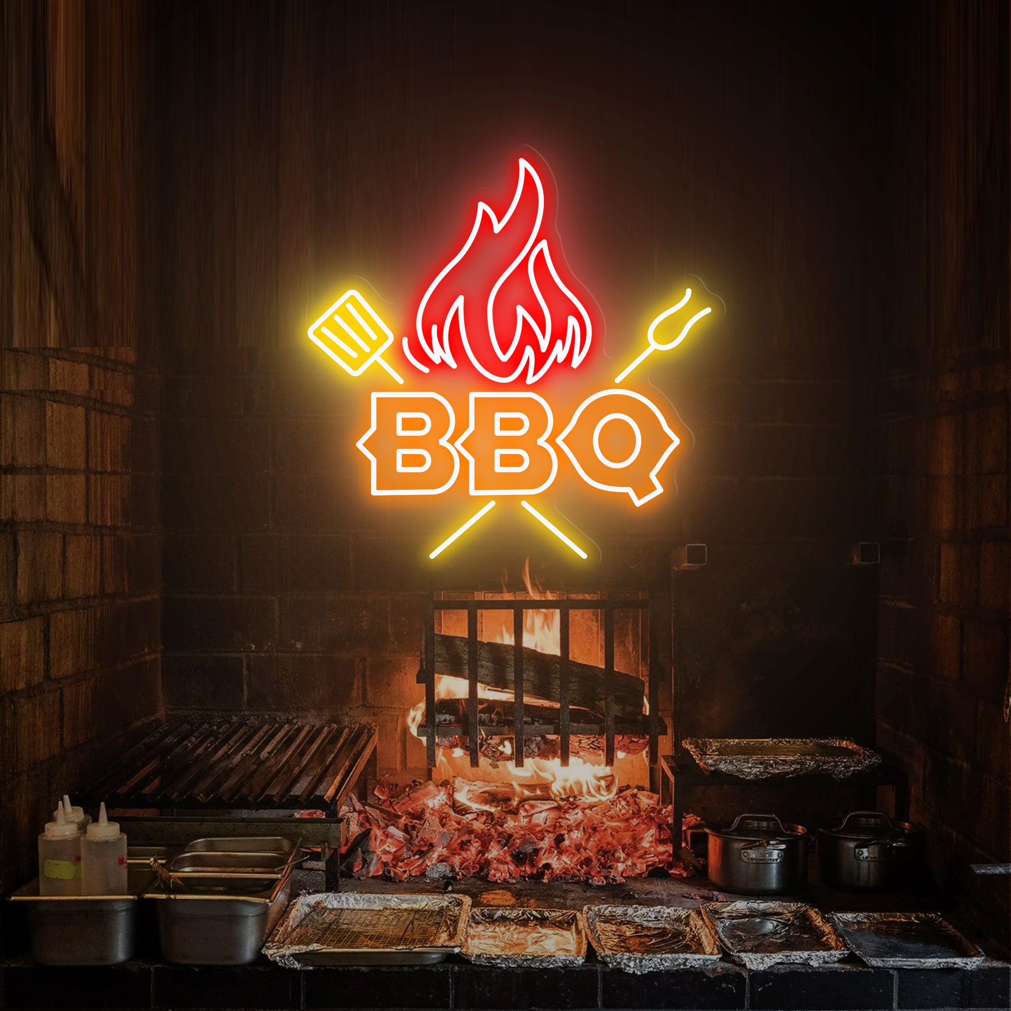 Bbq Neon Signs, Barbecue Neon Sign Lights Beer Bar Party Wall Decoration Custom Wedding Sign Led Gift Room Home Decor