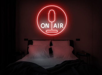 On Air Neon Sign, On Air Led Sign, Microphone Neon Sign, Vintage On Air Sign, Recording Studio Sign, Music Neon Sign, On Air Wall Art Decor