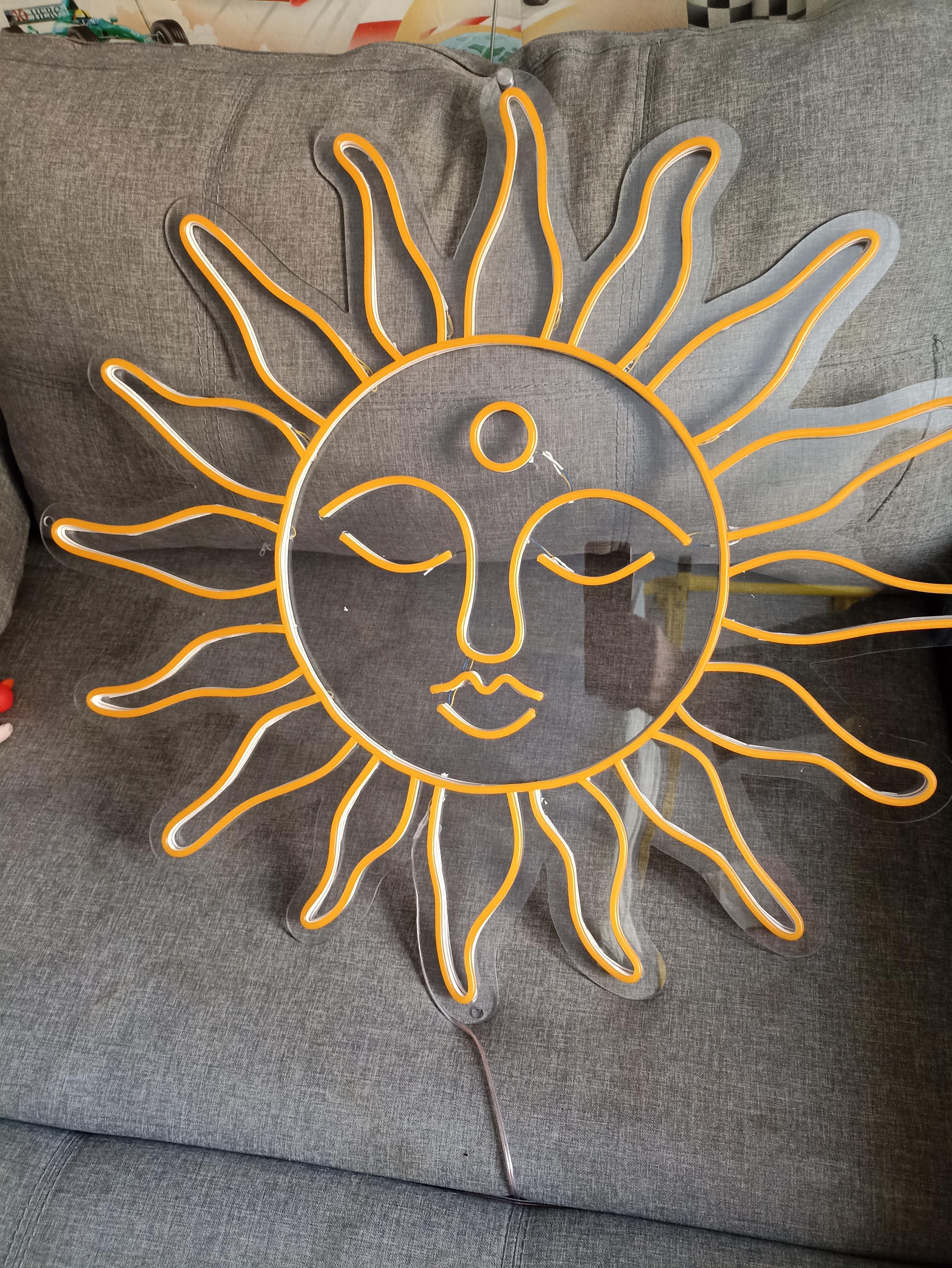 Sun Neon Sign, Sun Neon Light Sign, Sun Neon Light, Handmade Neon Sign, Room Decor Neon Sign, Sun Yoga Neon Sign
