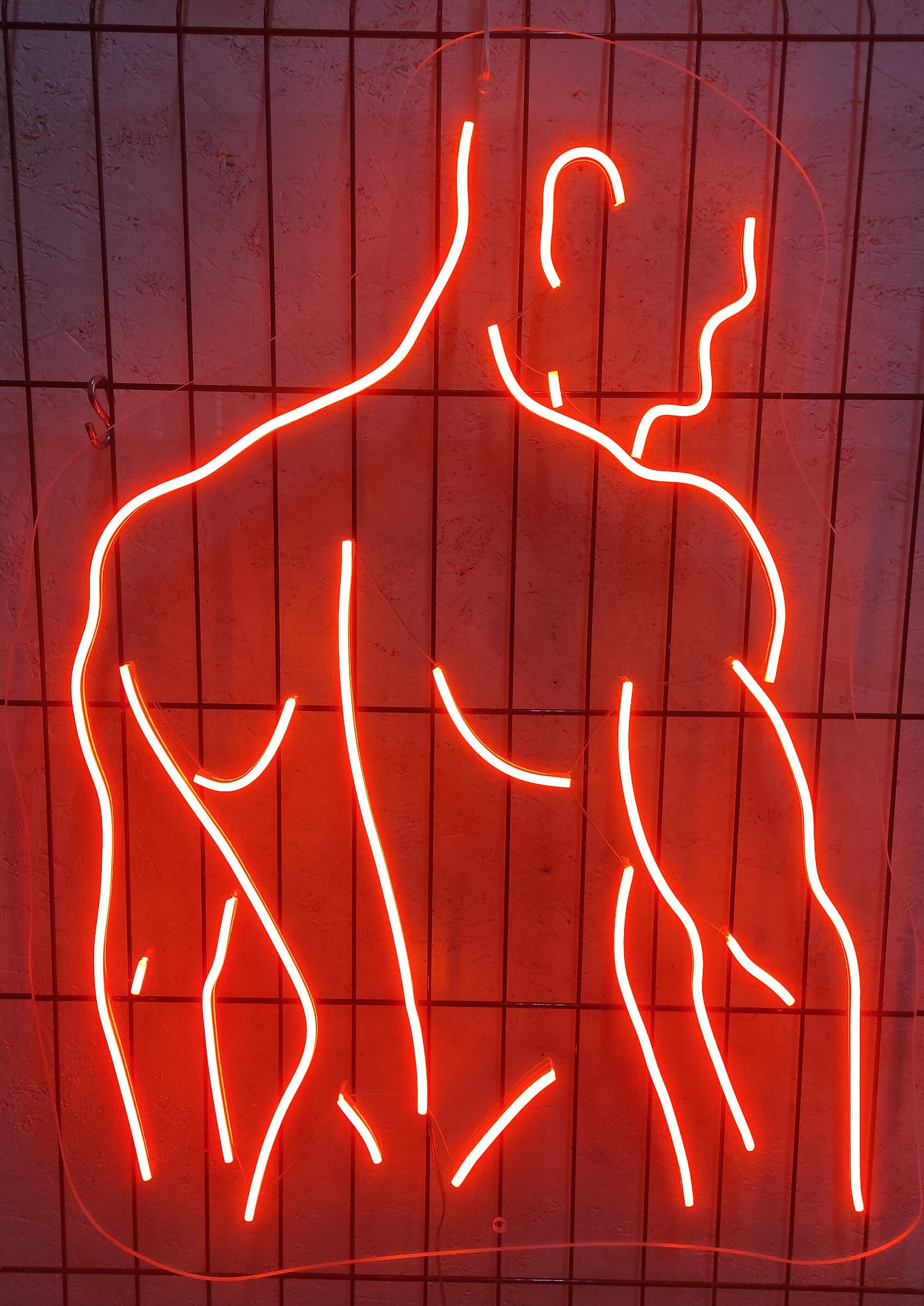 Man Body Neon Sign, Muscle Man Sign, Naked Man Neon Sign, Athletic Neon Sign, Aesthetic Neon, Male Neon Sign, Man Body Art, Man Body Decor