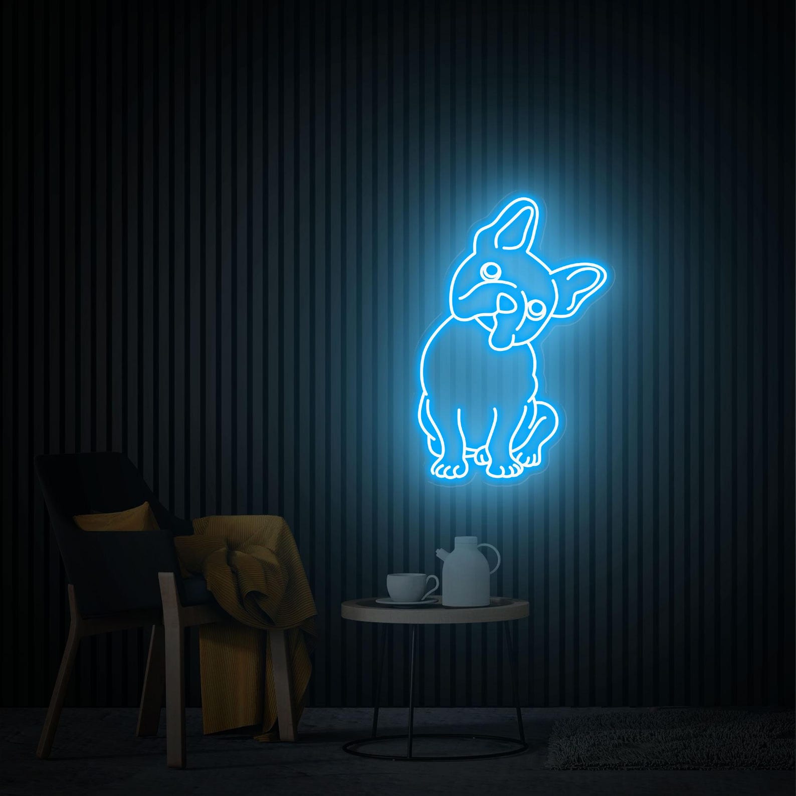 French Bulldog Neon Sign, French Bulldog Art, Custom Bulldog Neon Sign, Animal Signs Pet Wall Decor, Puppy Decor Glowing Sign Dog Lover Gift