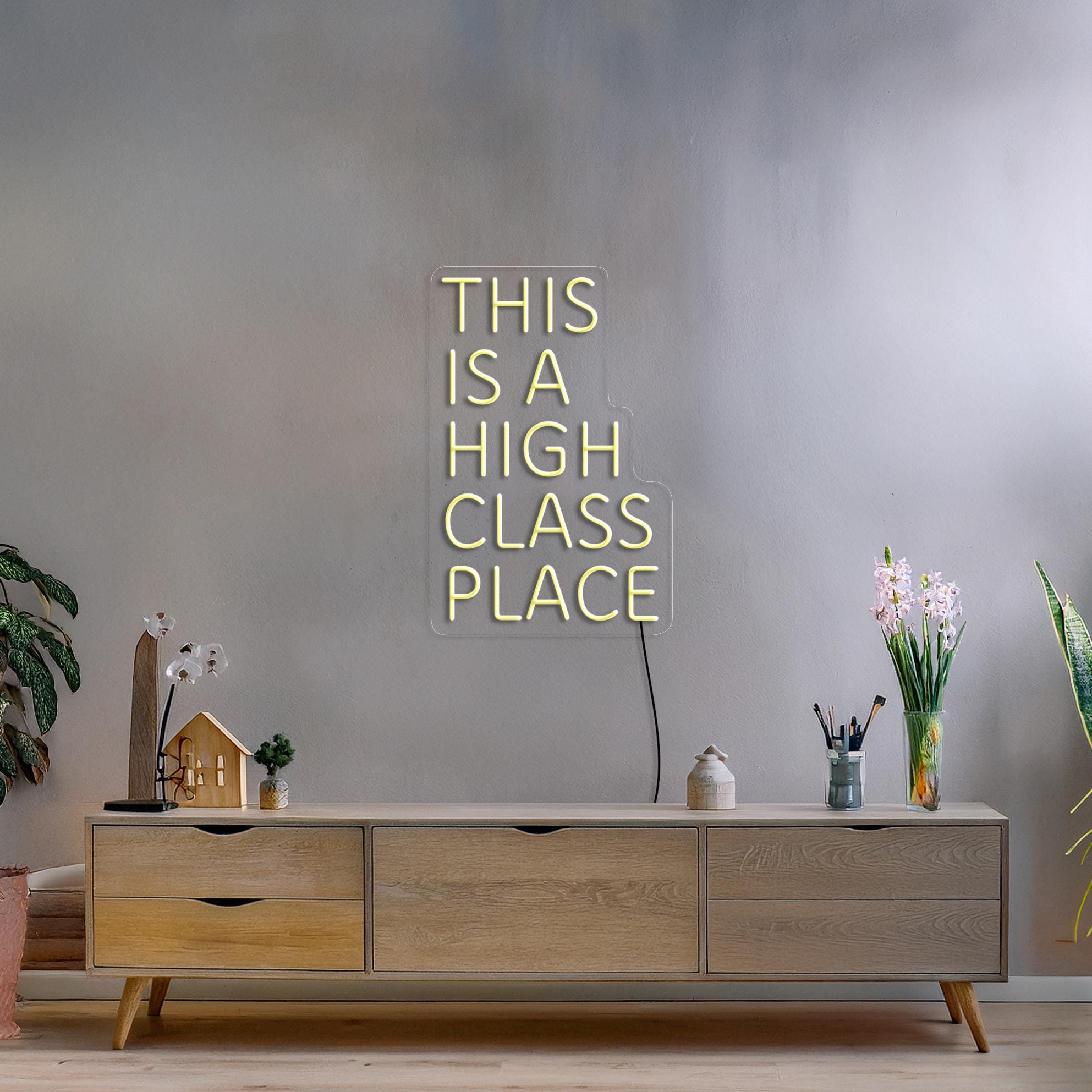 This Is A High Class Place Neon Sign, Party Neon Sign, Western Neon Sign, Western Party Sign, Western Art Decor, High Class Place Art Decor