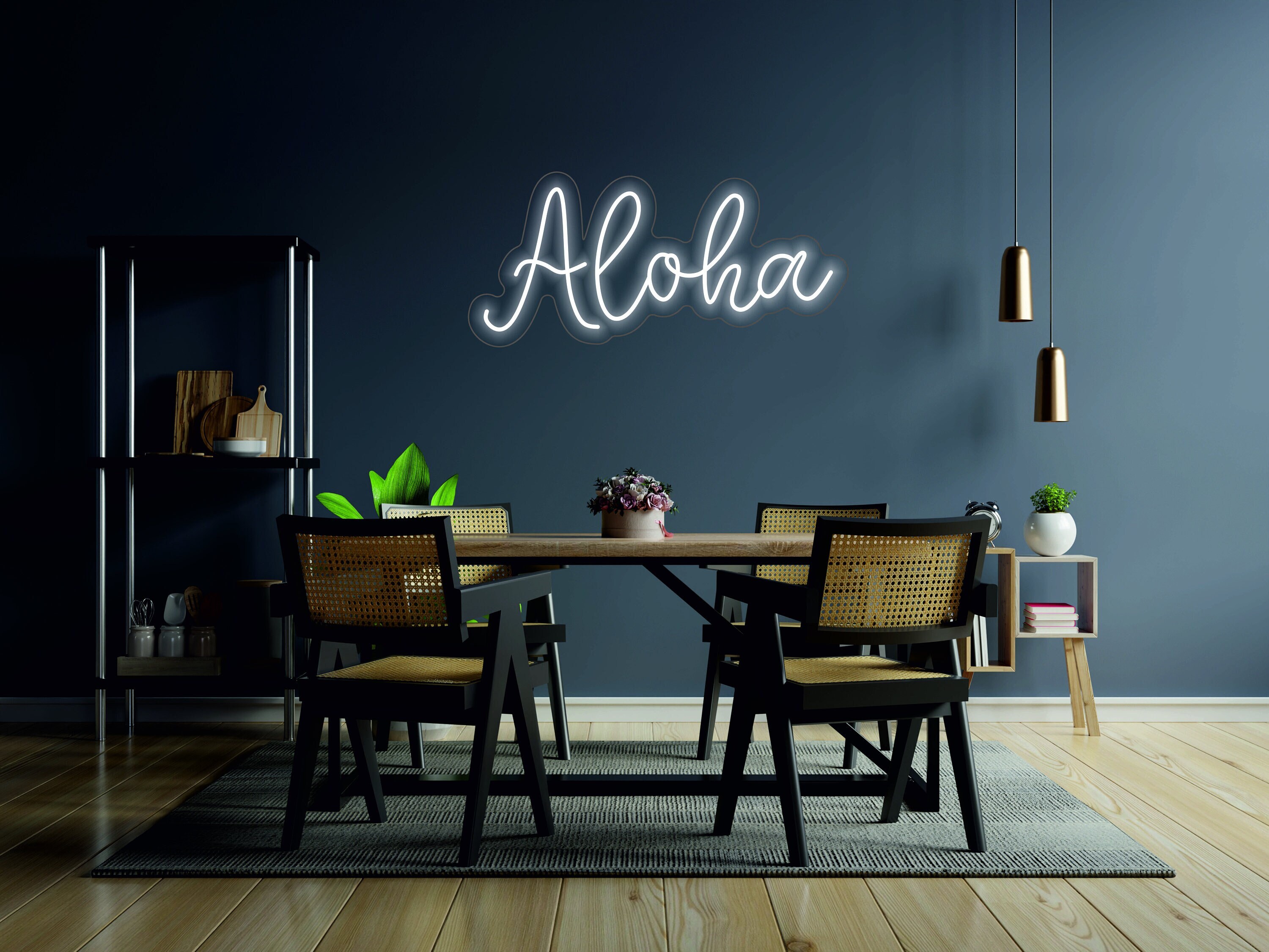 Aloha - Led Neon Sign, Hawaiian Wall Lamp, Hawai Neon Sign, Aloha Neon Sign