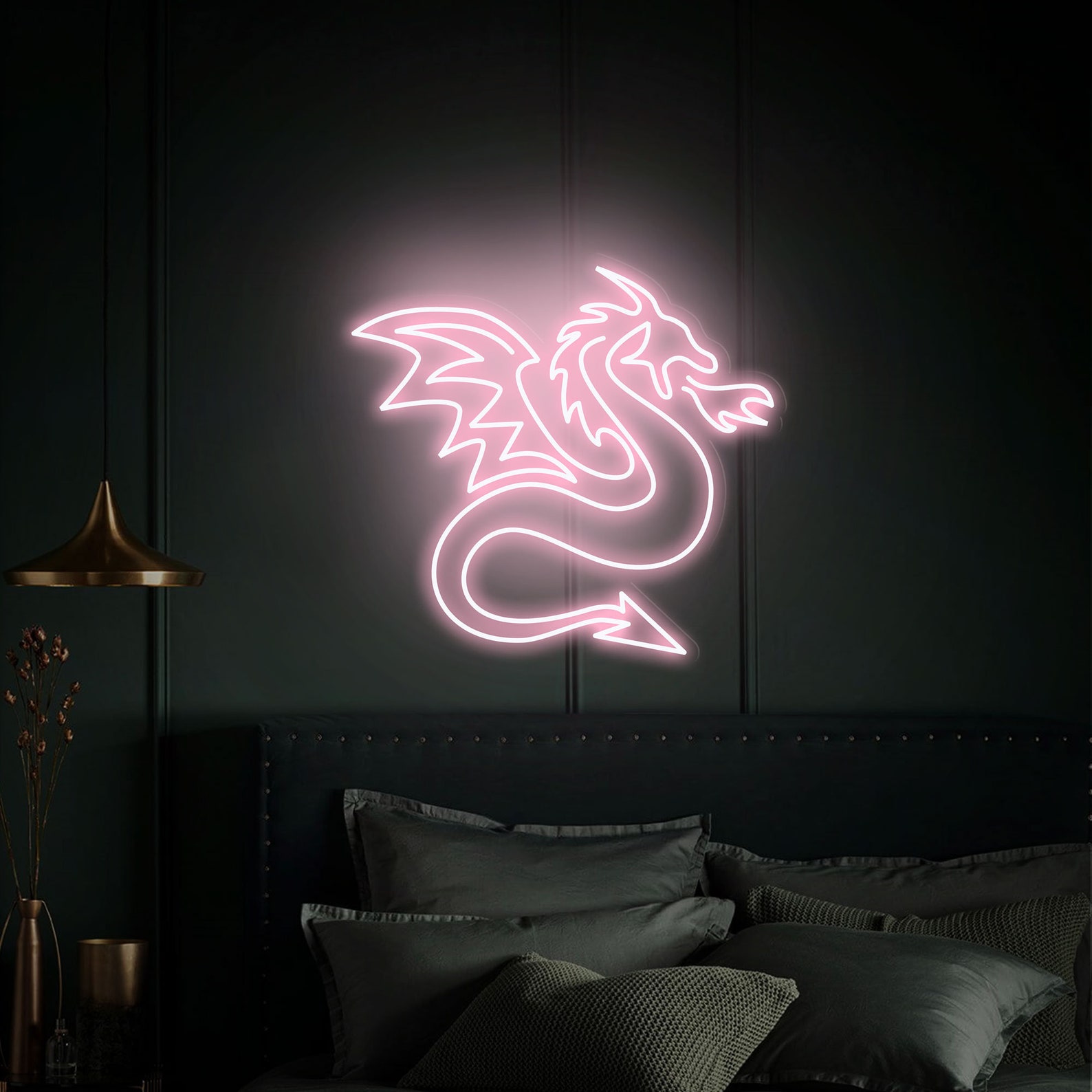 Dragon neon sign, Dragón Decor, Neon Art Sign, Neon Sign Japan, Neon Decorations, Neon Sign Bedroom