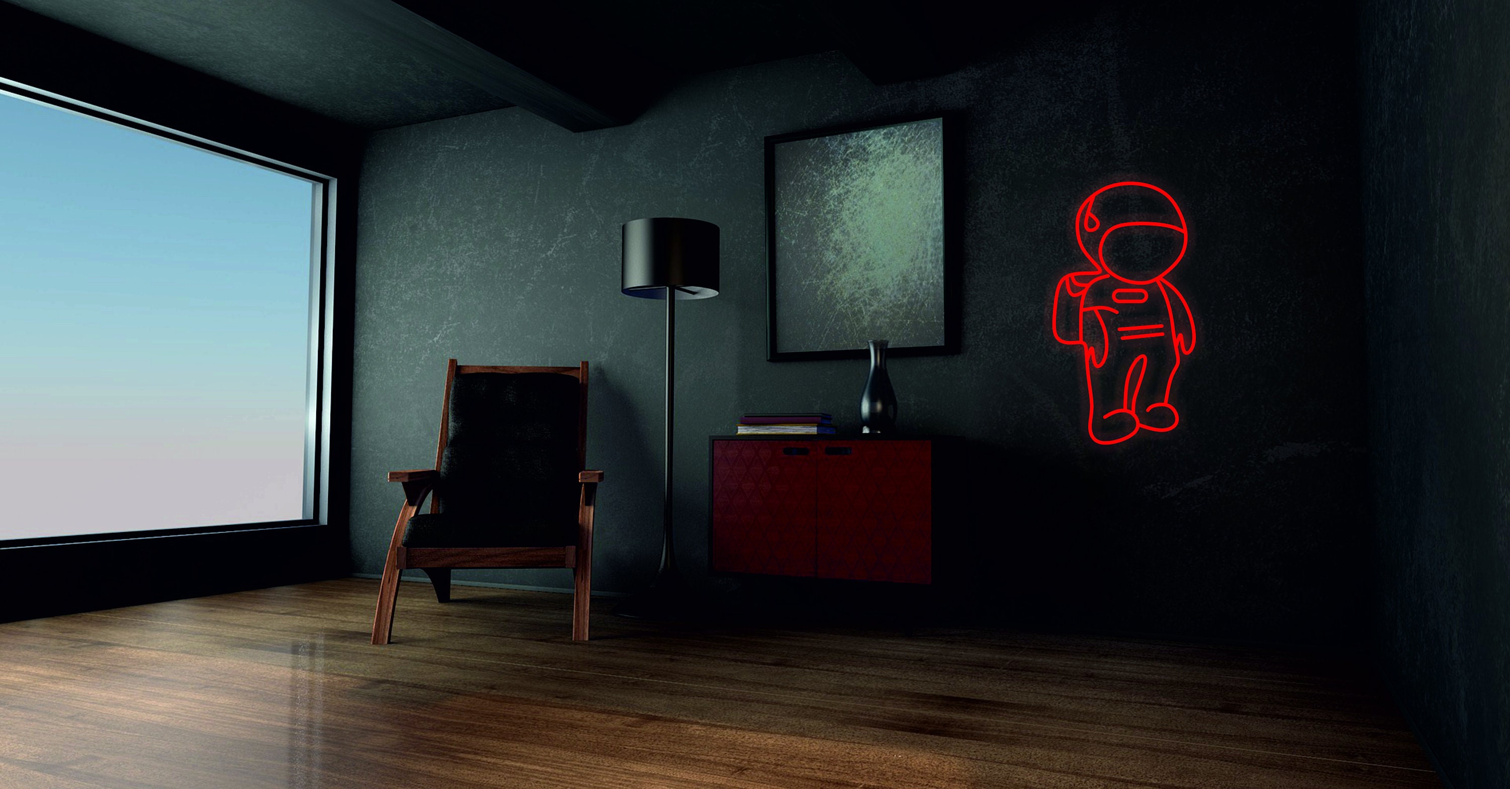 Astronaut, Cosmonaut, Space, Cosmos, Spaceman Neon Sign, Planet Galaxy Neon Sign, Space Led Neon Decor