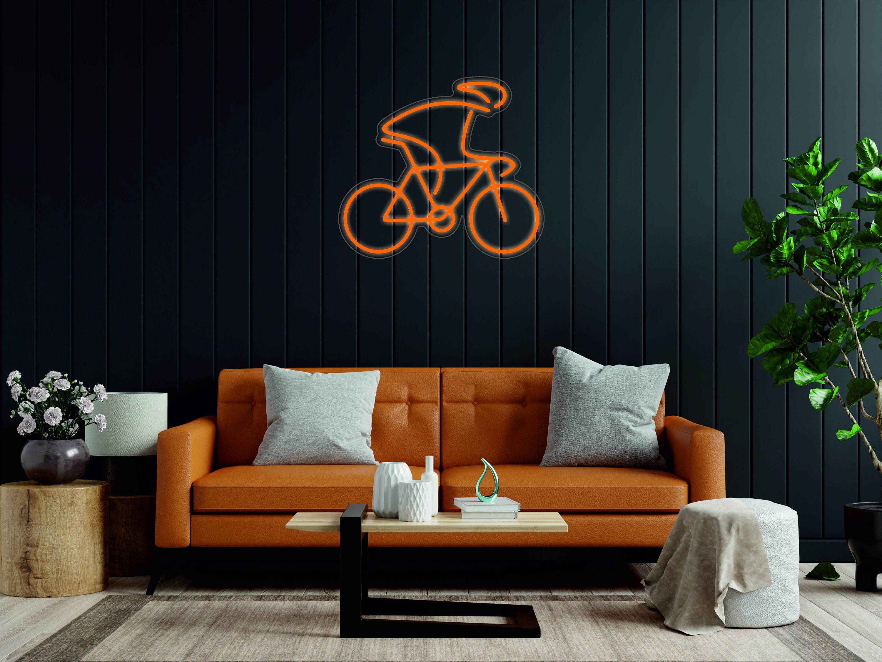 Bicycle Led Neon Sign, Bedroom Kids Decorating Ideas, Home Led Interior Design