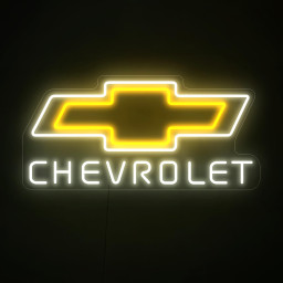 Chevrolet Neon Wall Clock, Chevrolet Led Sign, Chevrolet Logo Light, Garage Chevrolet Sign, Garage Neon Light, Man Cave Neon Sign Art