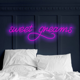 Sweet Dreams Neon Sign, Sweet Dreams Bedroom Wall Decor Over The Bed, Minimalist Large Neon Wall Art, New Homemade Decor Gift