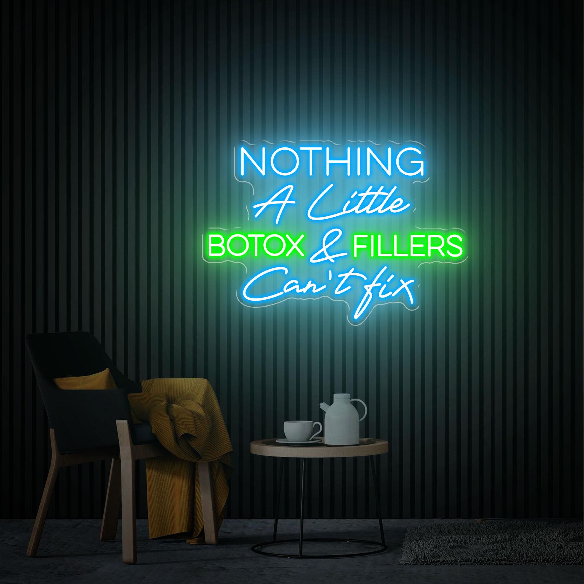 Nothing A Little Botox & Filler Can't Fix Neon Sign, Custom Business Sign, Medspa Decor LED Light, Beauty Salon Decor, Surgery Office Art