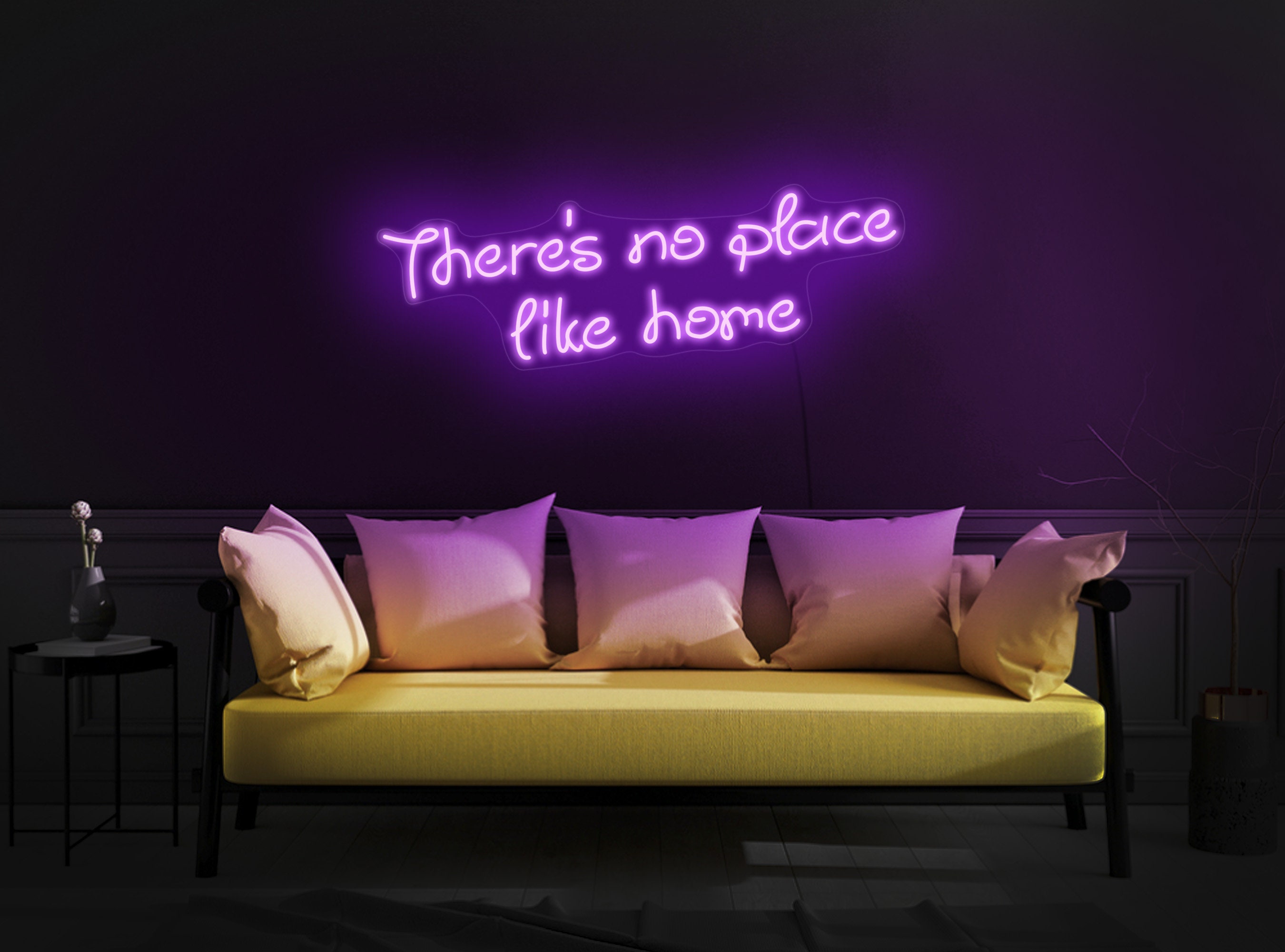 There's No Place Like Home Neon Sign, Theres No Place Like Home Sign, Home Neon Sign, Quote Neon, Neon Sign Bedroom, Home Sign Wall Decor