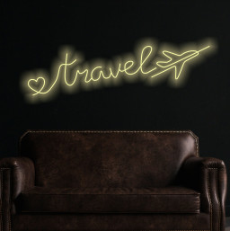 Travel Wire Word neon Sign | Travel Wall Art neon sign | Handmade Travel neon sign Word Sign | Traveler Gift | Plane Wall Decor