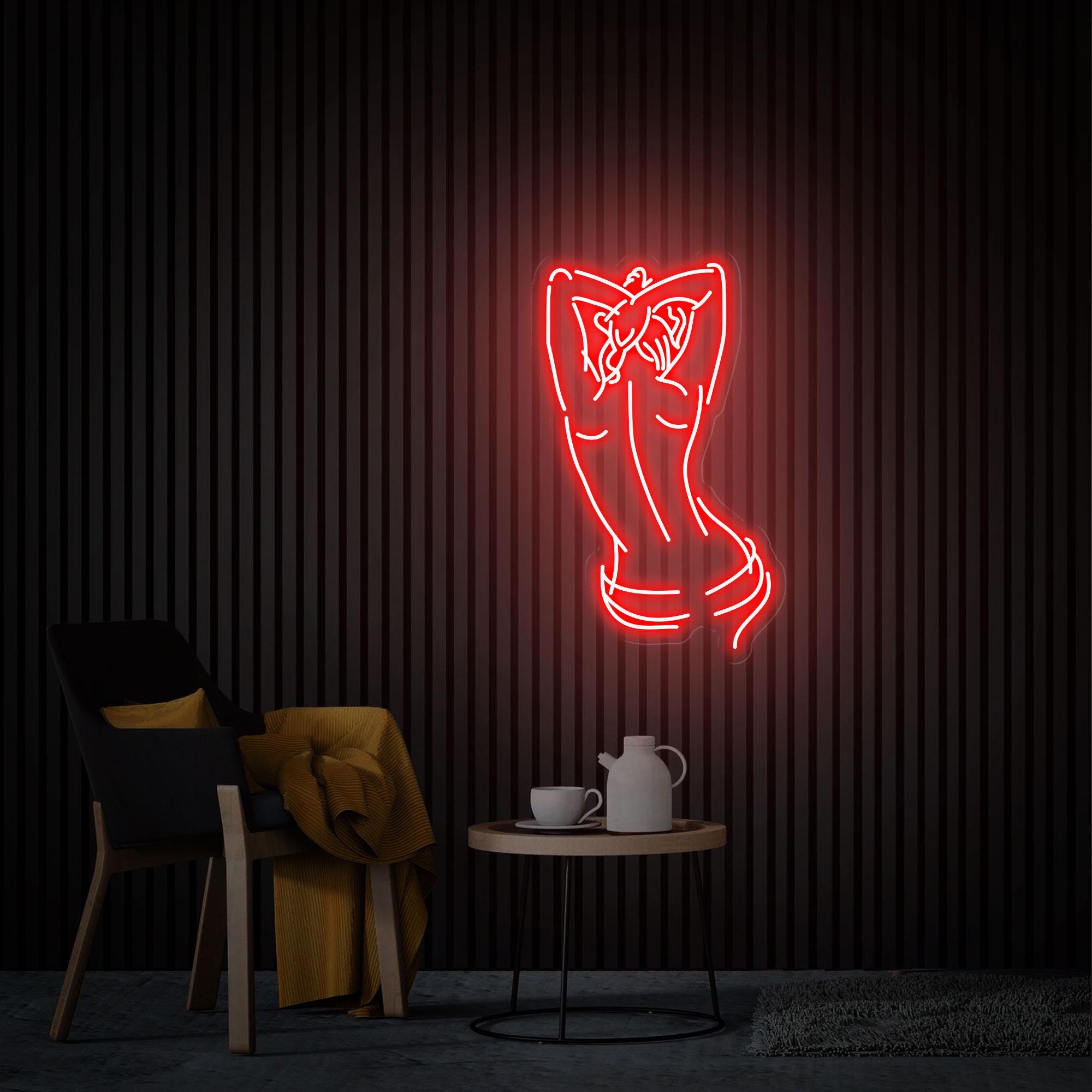 Lady Nude Back Neon Sign, Girl Neon Sign, Female Party Crazy Led Light, Custom Body Neon Sign, Woman Line Art Bedroom Neon Sign Gift for Her