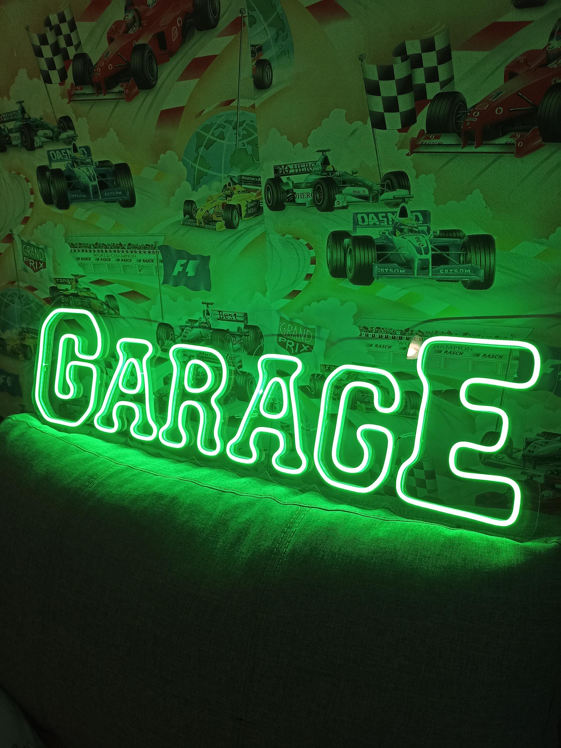 Garage Neon Sign, Garage Wall Decor, Neon Sign With Garage Text, Garage-Themed Neon Sign, Personalized Garage Neon Sign, Neon Garage Sign